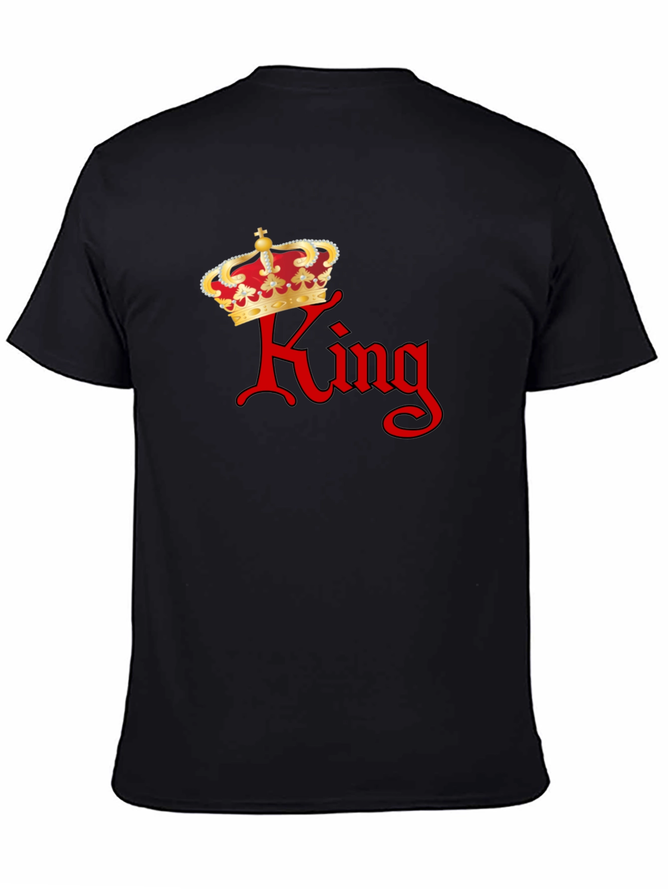 King Crown Graphic Tee - Stylish Mens Black T-Shirt