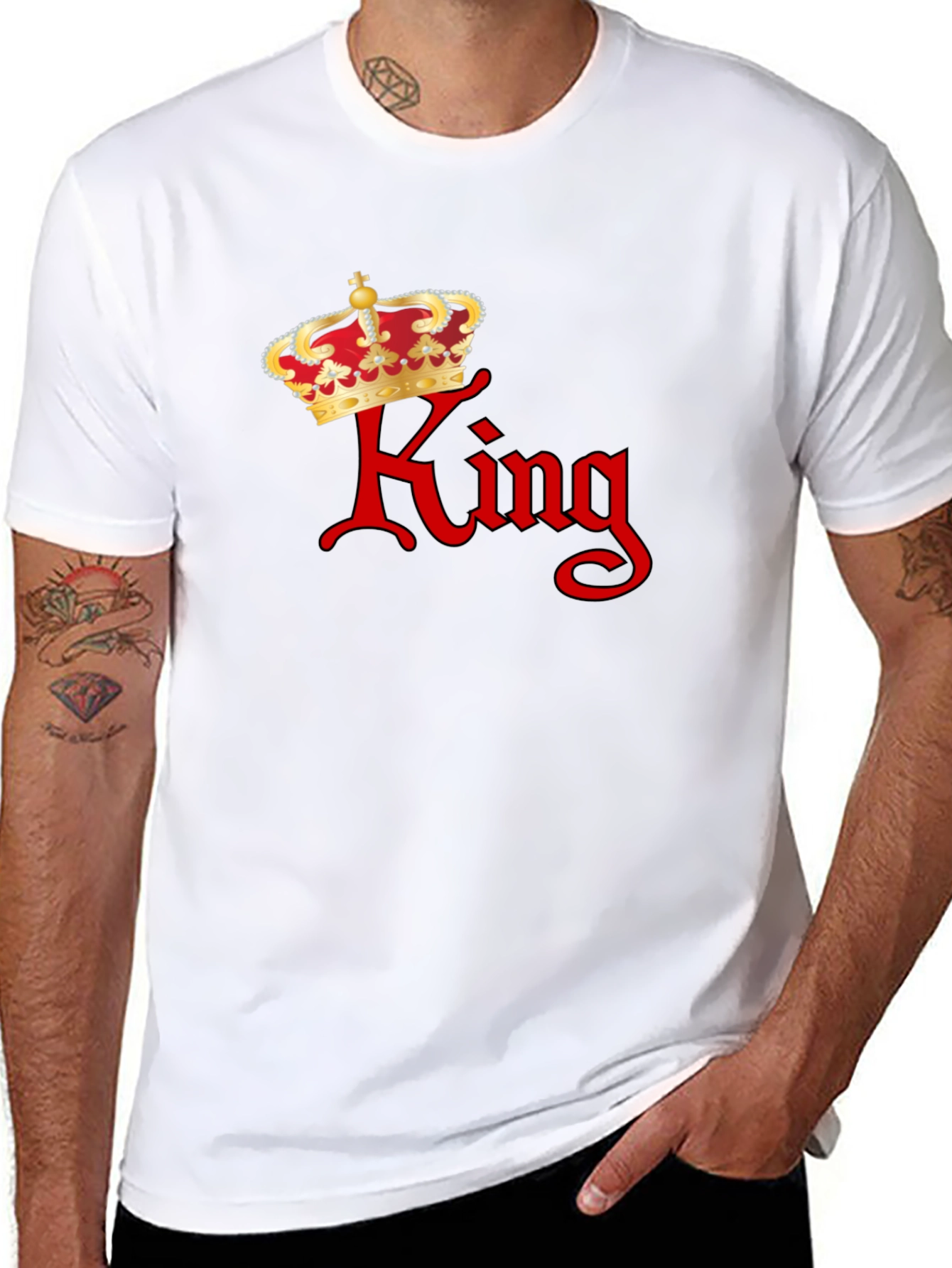 King Crown Graphic Tee - Stylish Mens Black T-Shirt