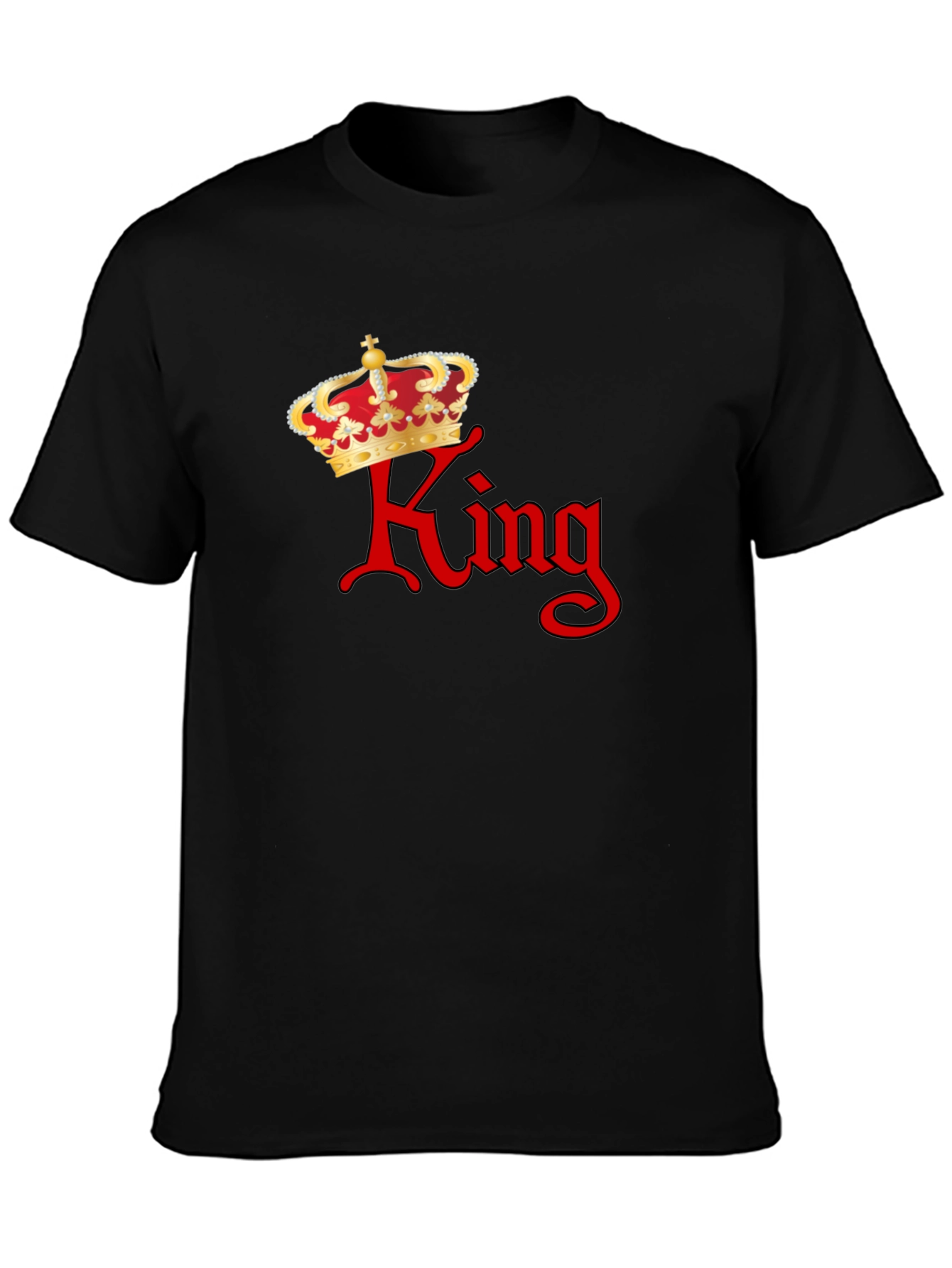 King Crown Graphic Tee - Stylish Mens Black T-Shirt