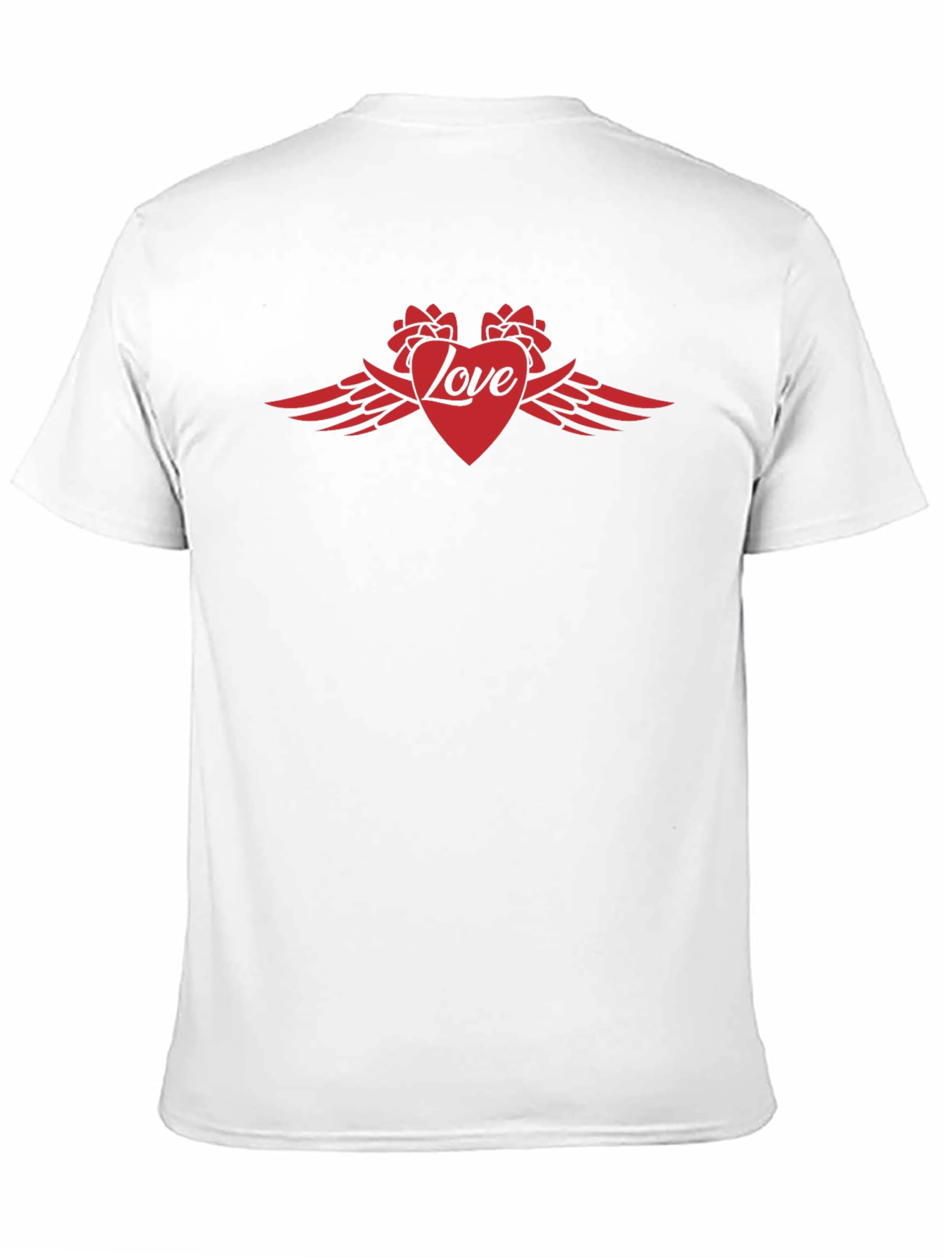 Love Wings Heart Graphic Tee - Mens Black T-Shirt