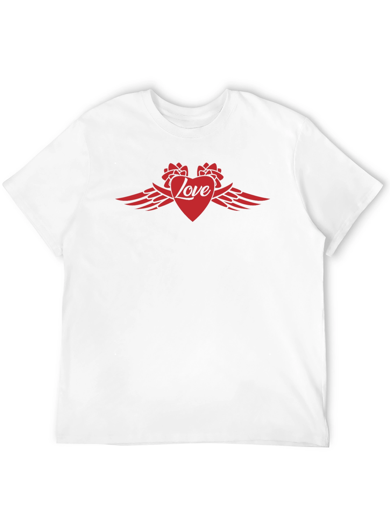 Love Wings Heart Graphic Tee - Mens Black T-Shirt