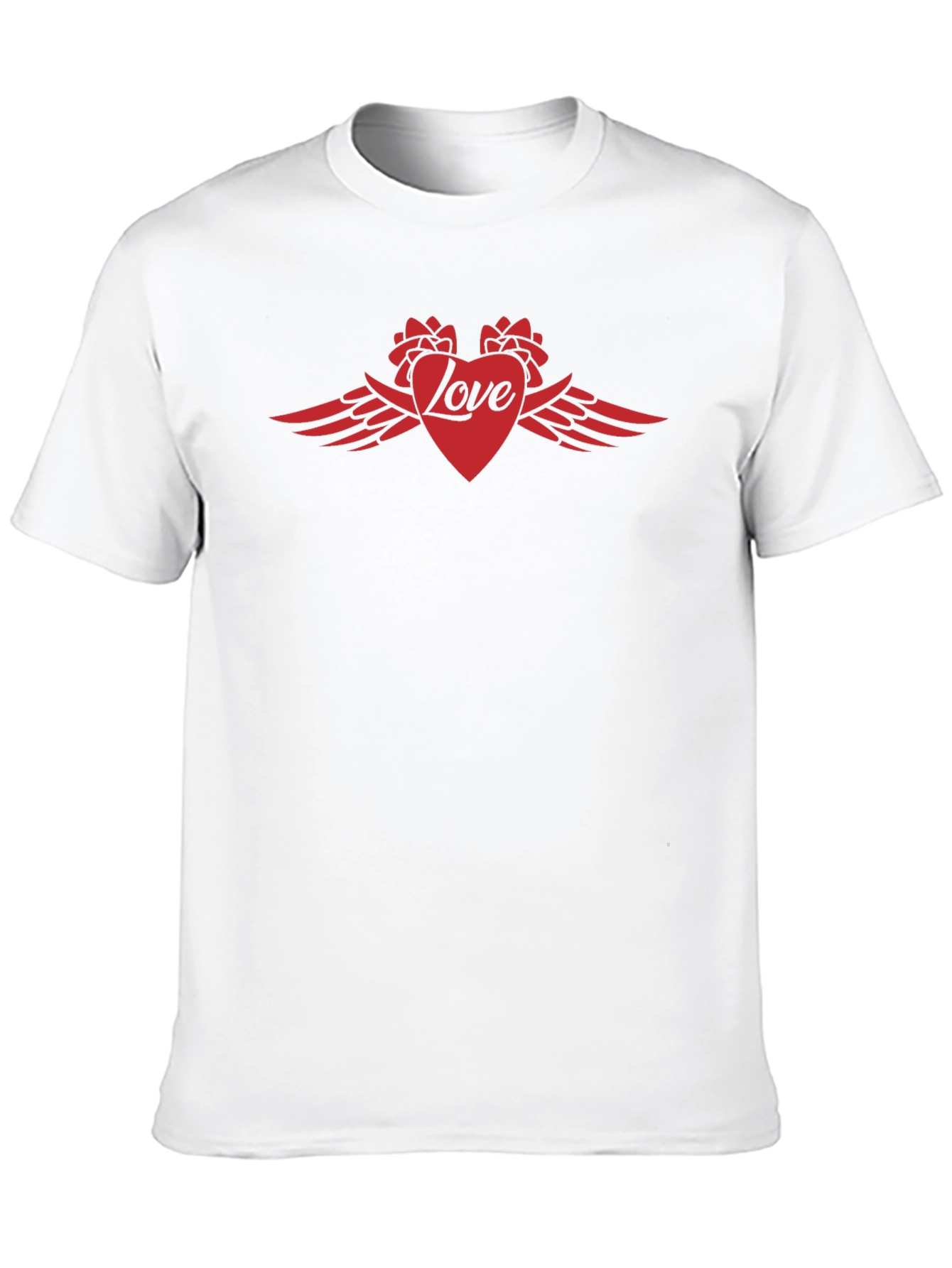 Love Wings Heart Graphic Tee - Mens Black T-Shirt