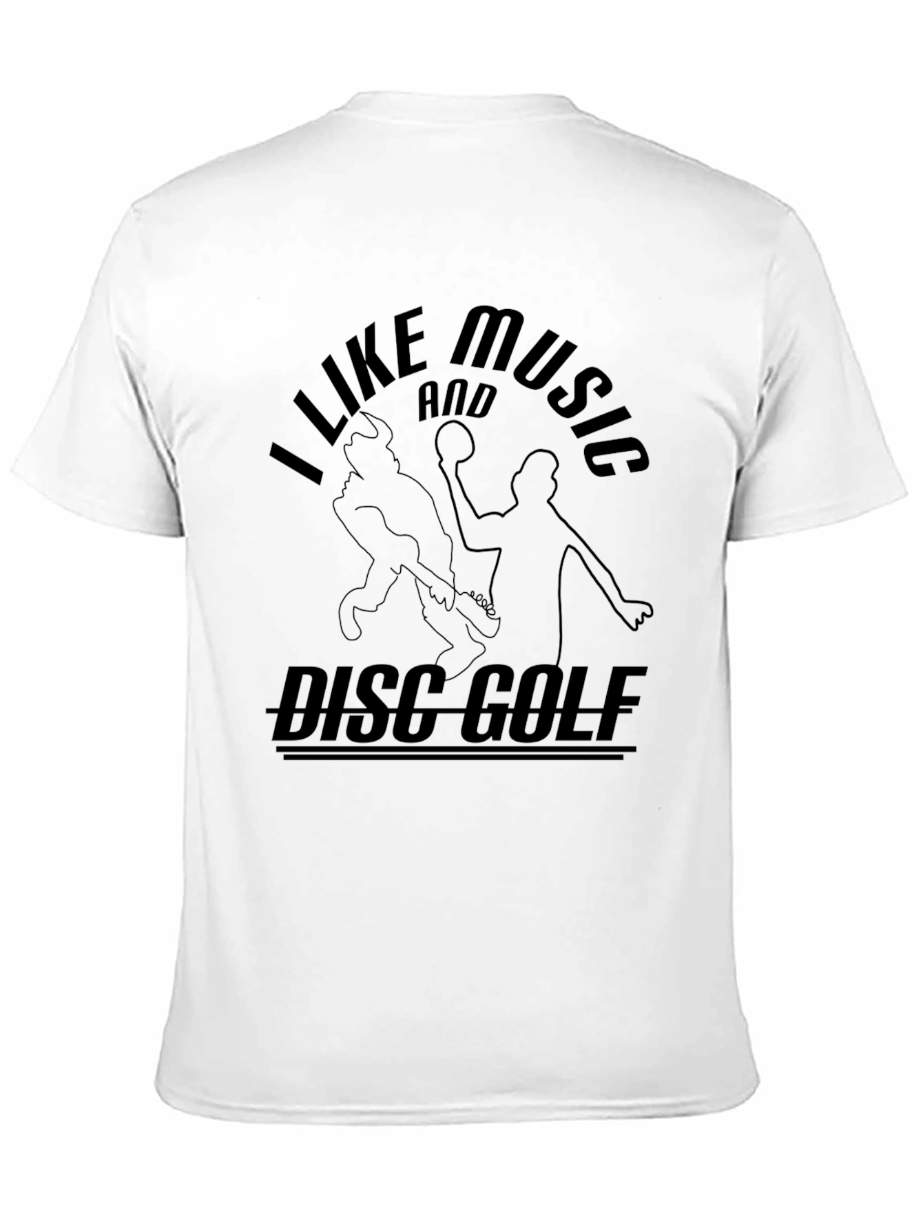 I Like Music and Disc Golf Graphic T-Shirt