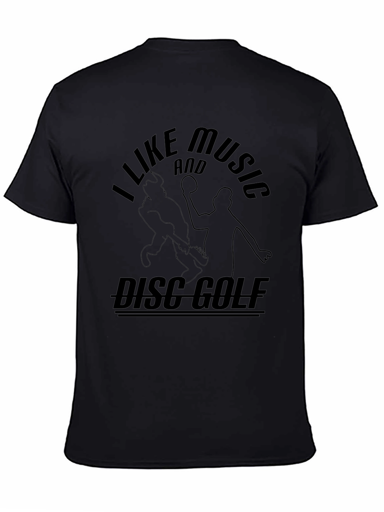 I Like Music and Disc Golf Graphic T-Shirt
