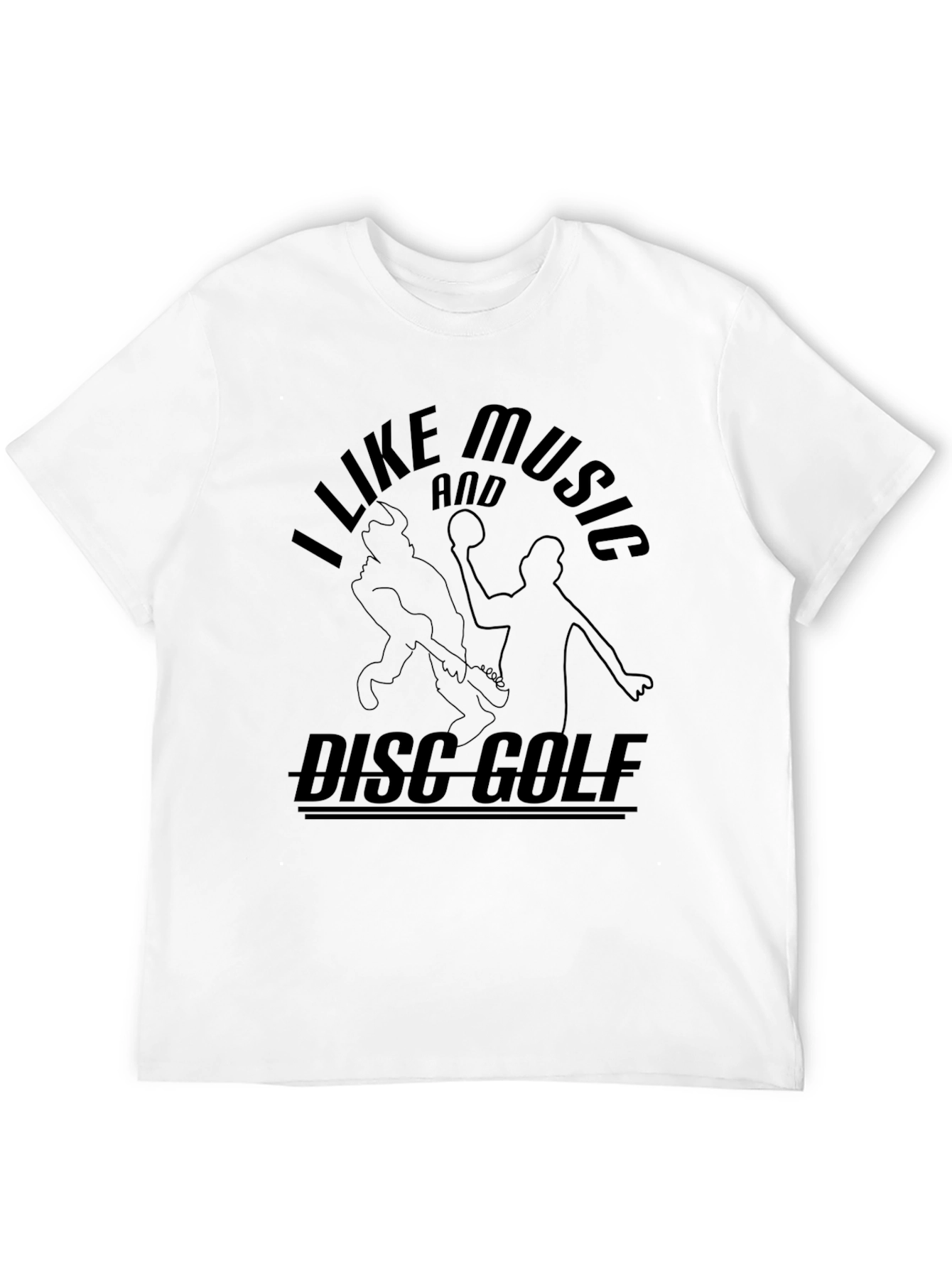 I Like Music and Disc Golf Graphic T-Shirt
