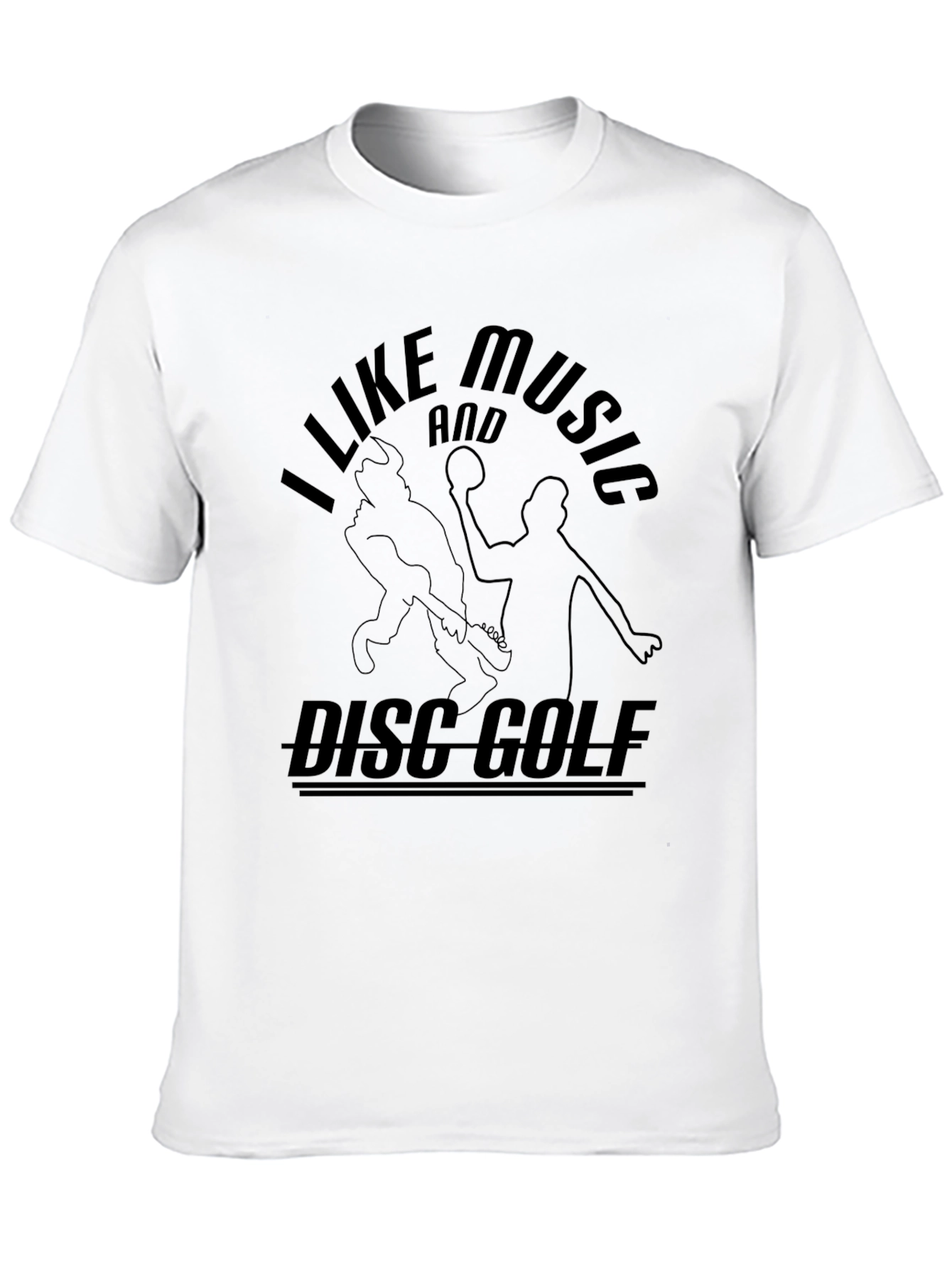 I Like Music and Disc Golf Graphic T-Shirt