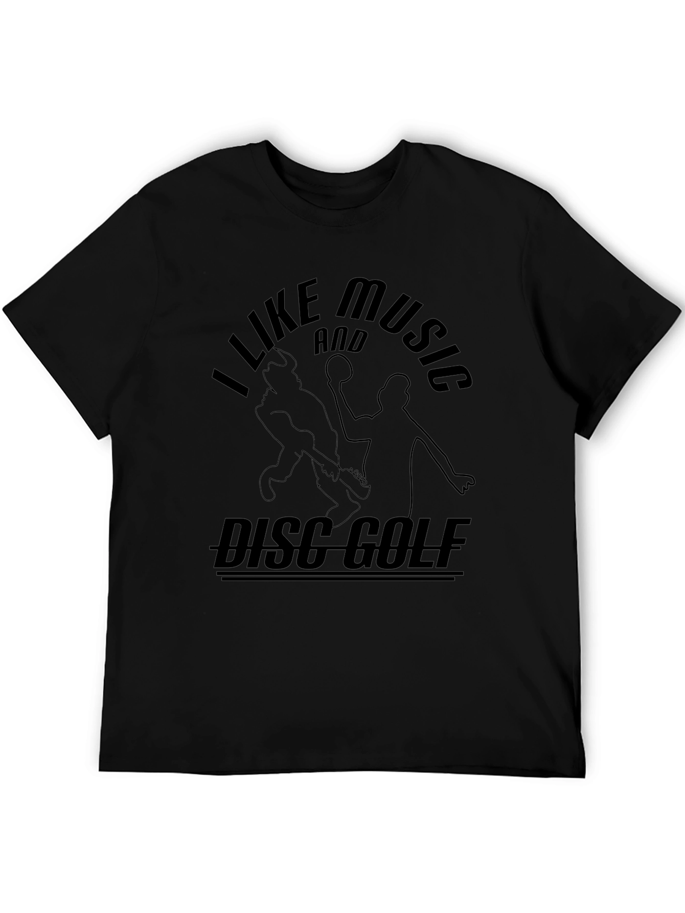 I Like Music and Disc Golf Graphic T-Shirt