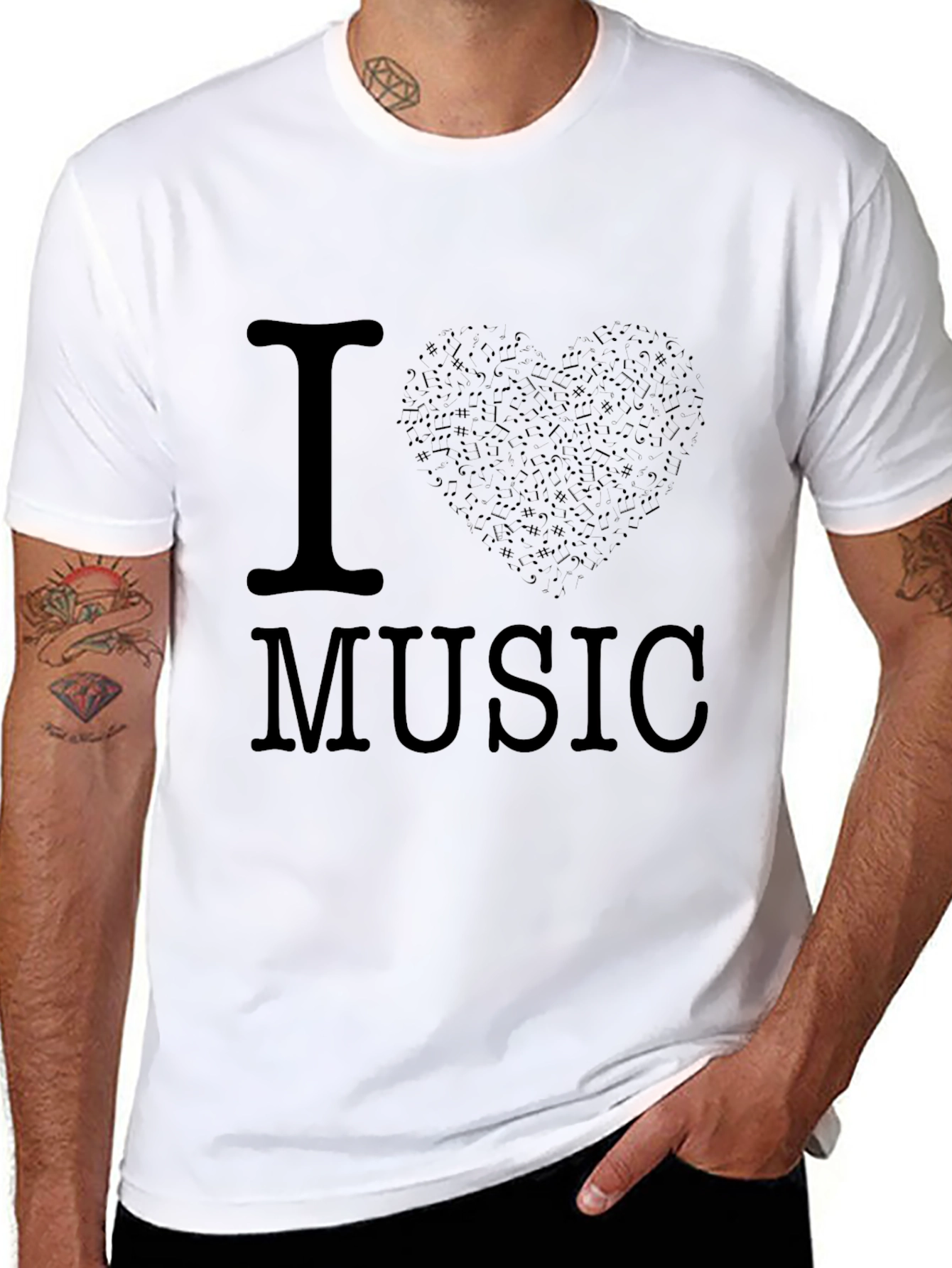 I Heart Music Graphic T-Shirt - Soft Cotton Tee
