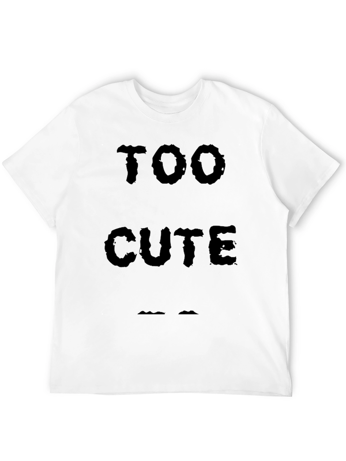 Too Cute Black T-Shirt - Comfy Cotton Tee