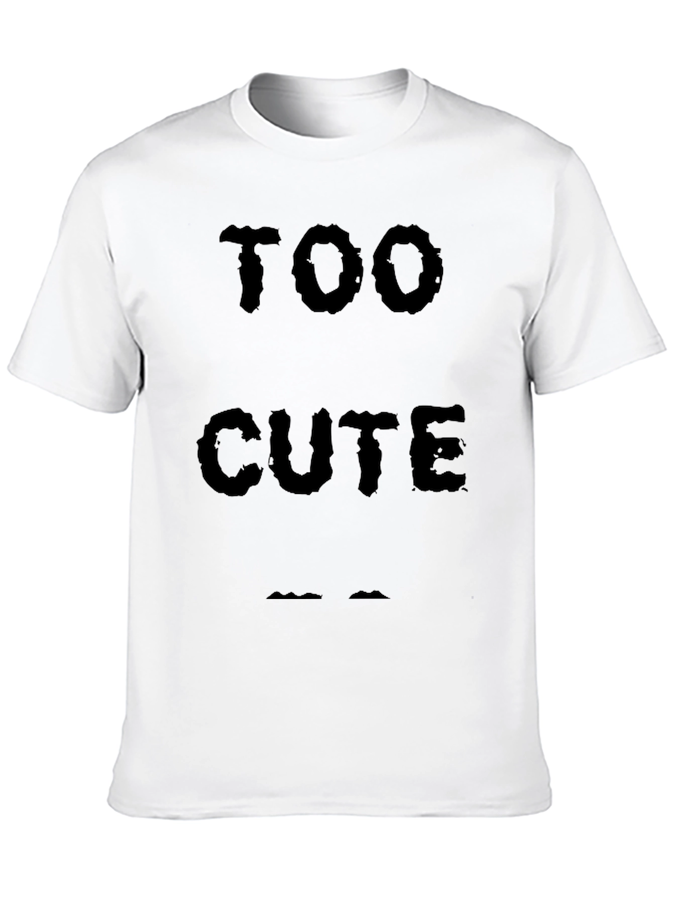 Too Cute Black T-Shirt - Comfy Cotton Tee