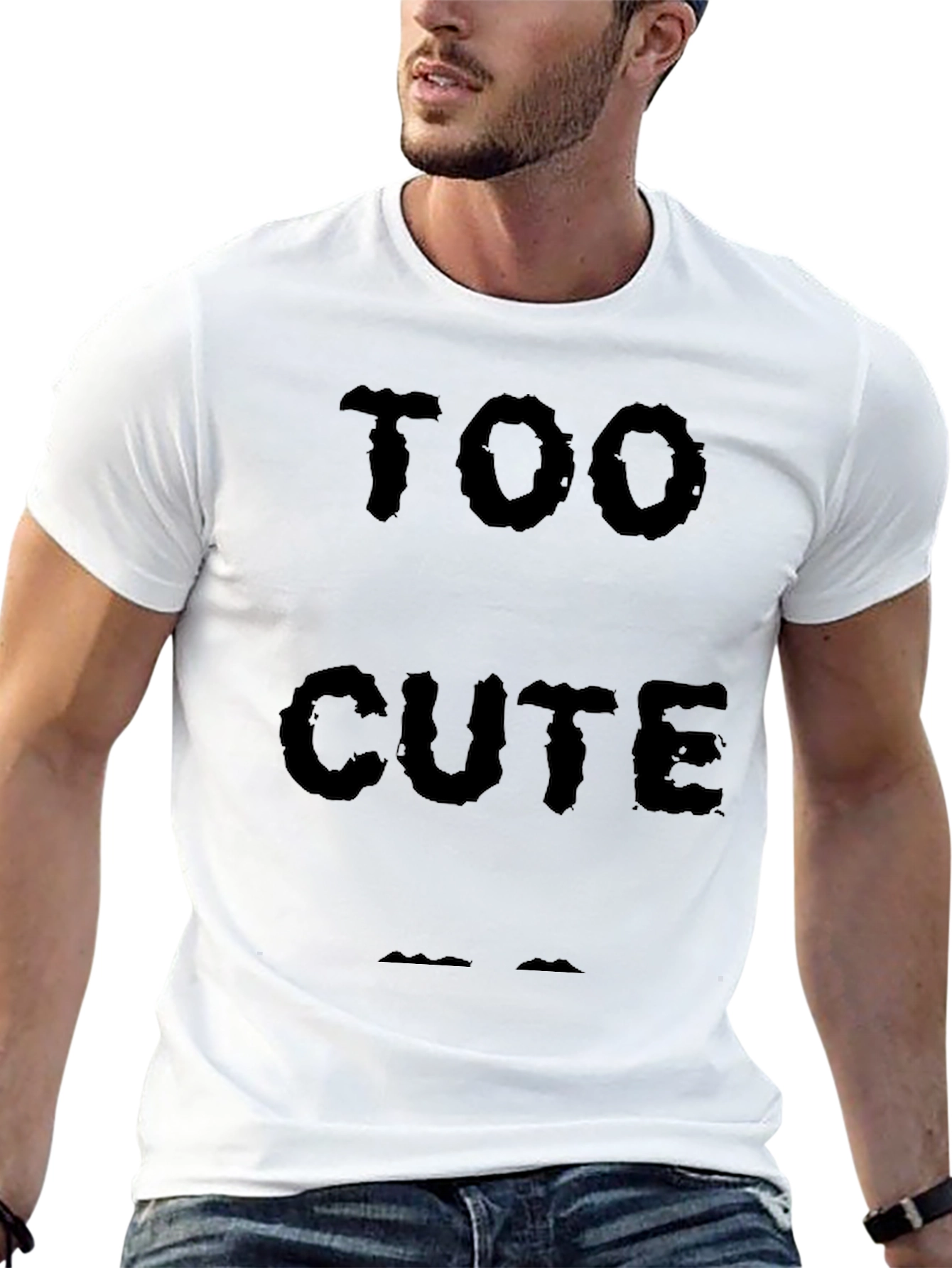 Too Cute Black T-Shirt - Comfy Cotton Tee