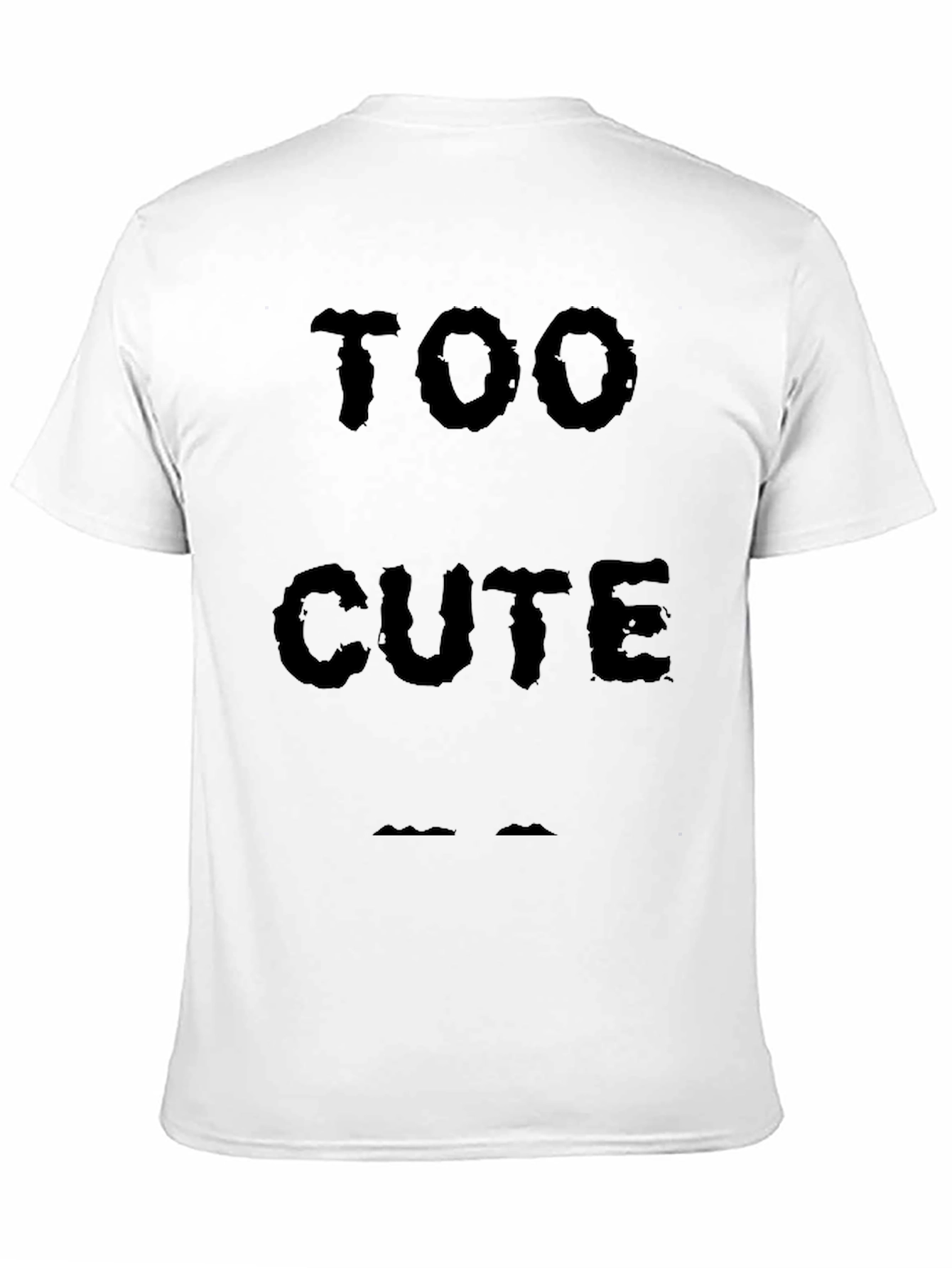 Too Cute Black T-Shirt - Comfy Cotton Tee