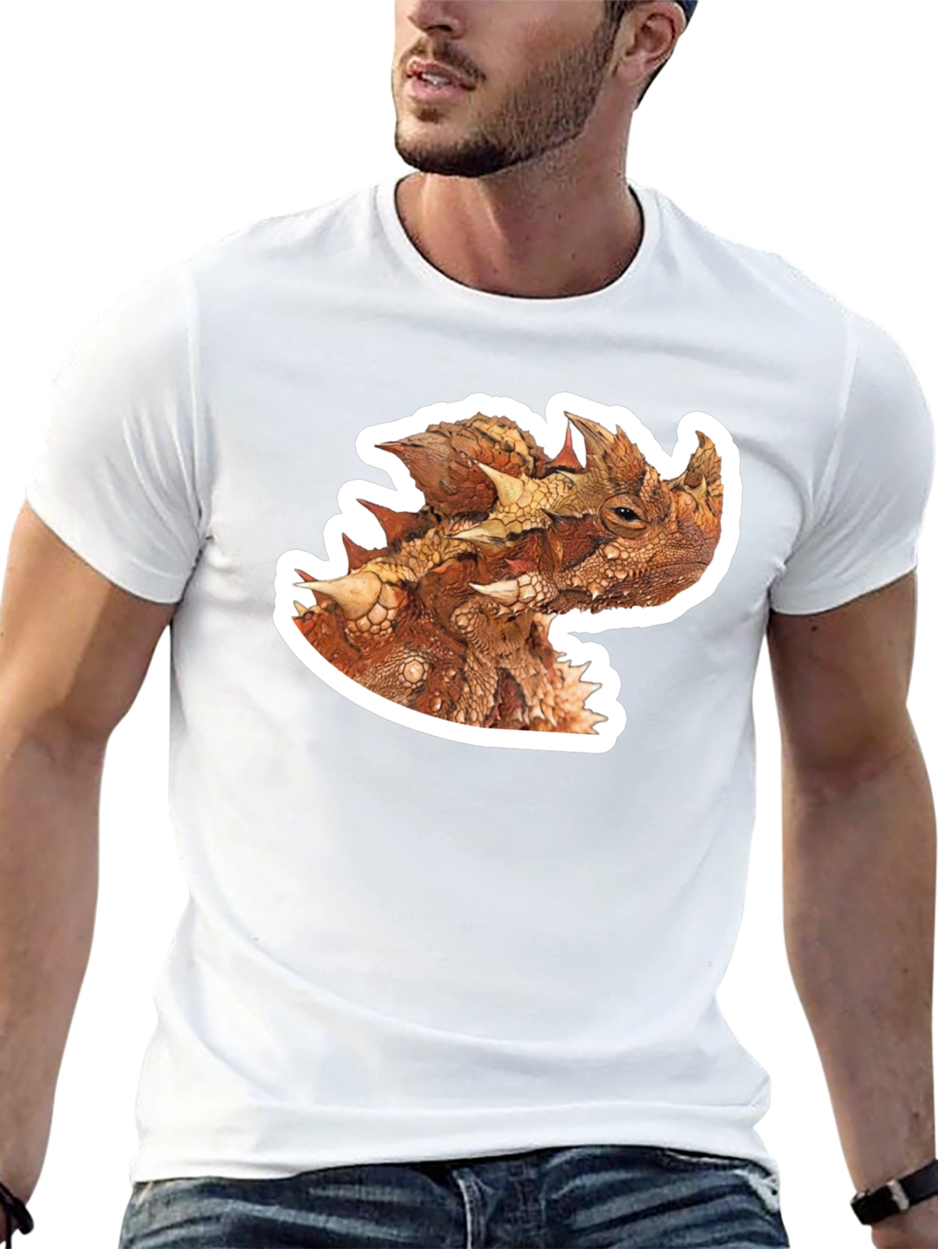 Horned Lizard Graphic Tee - Cool Animal Design