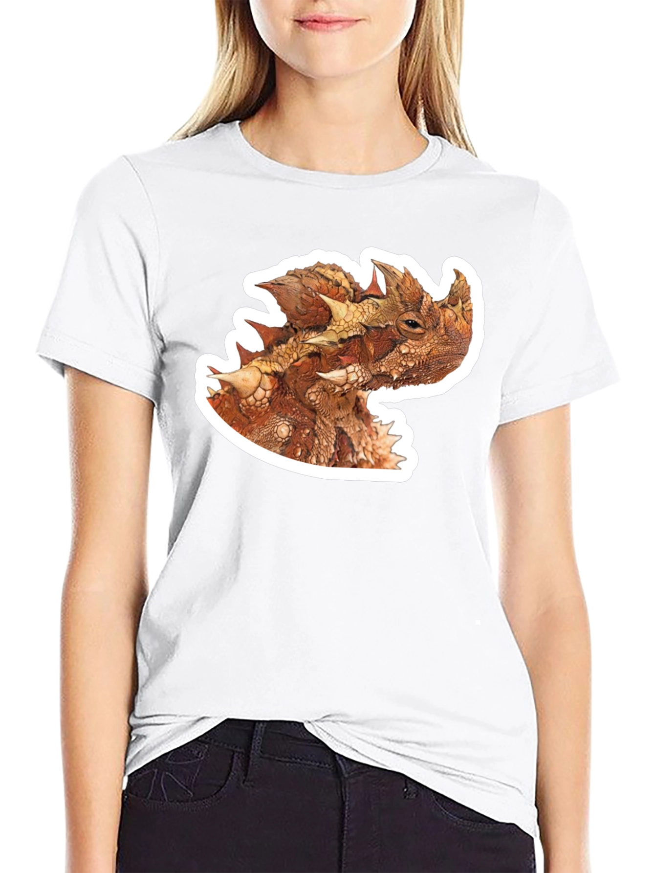 Horned Lizard Graphic Tee - Cool Animal Design