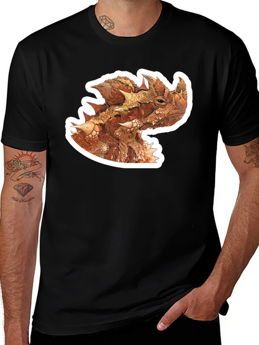 Horned Lizard Graphic Tee - Cool Animal Design