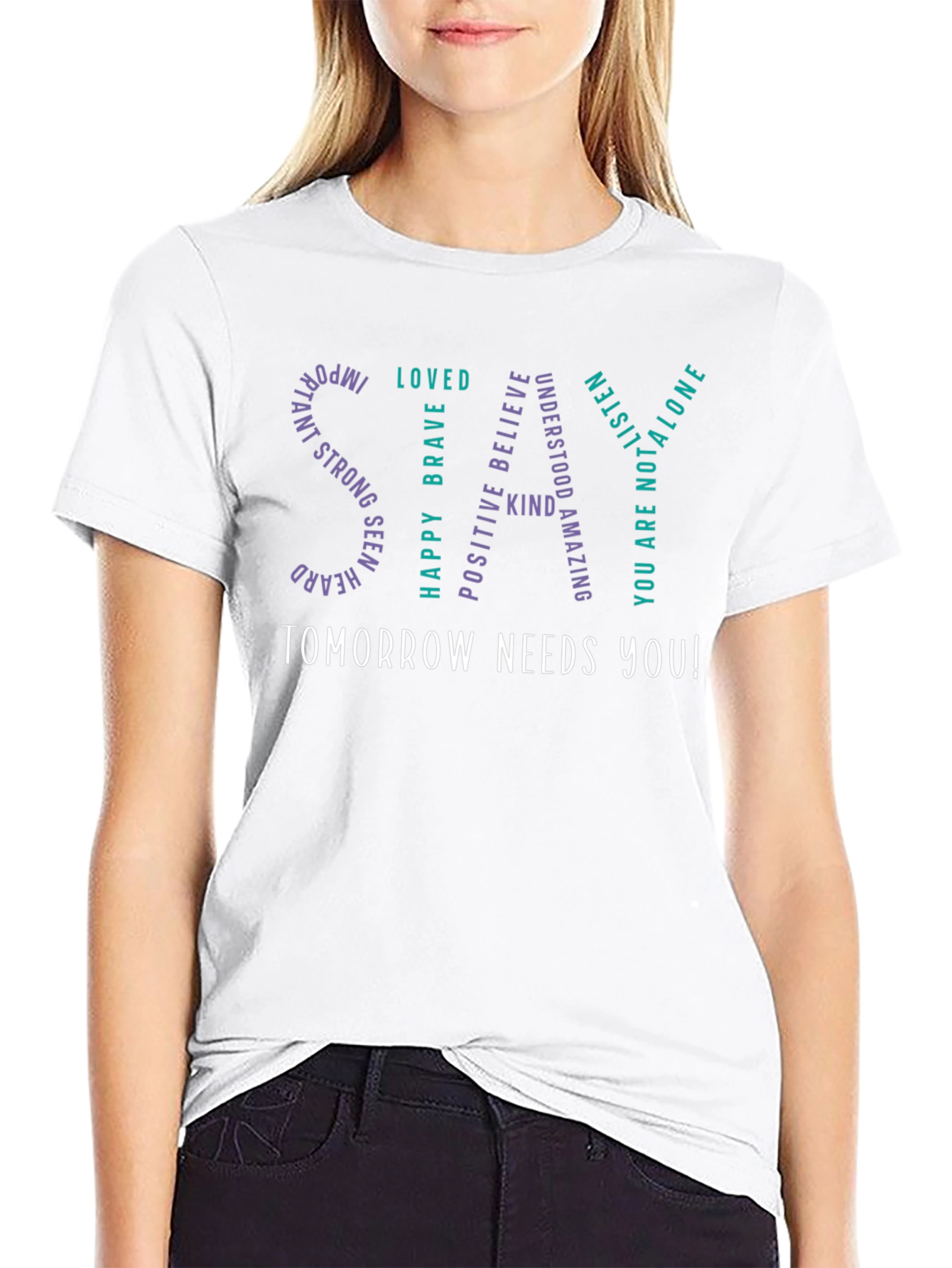 Tomorrow Needs You T-Shirt - Inspirational Black Tee