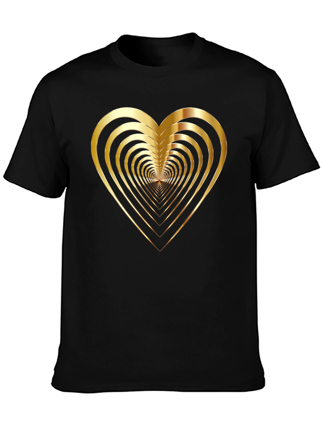 Golden Heart Tunnel Black T-Shirt