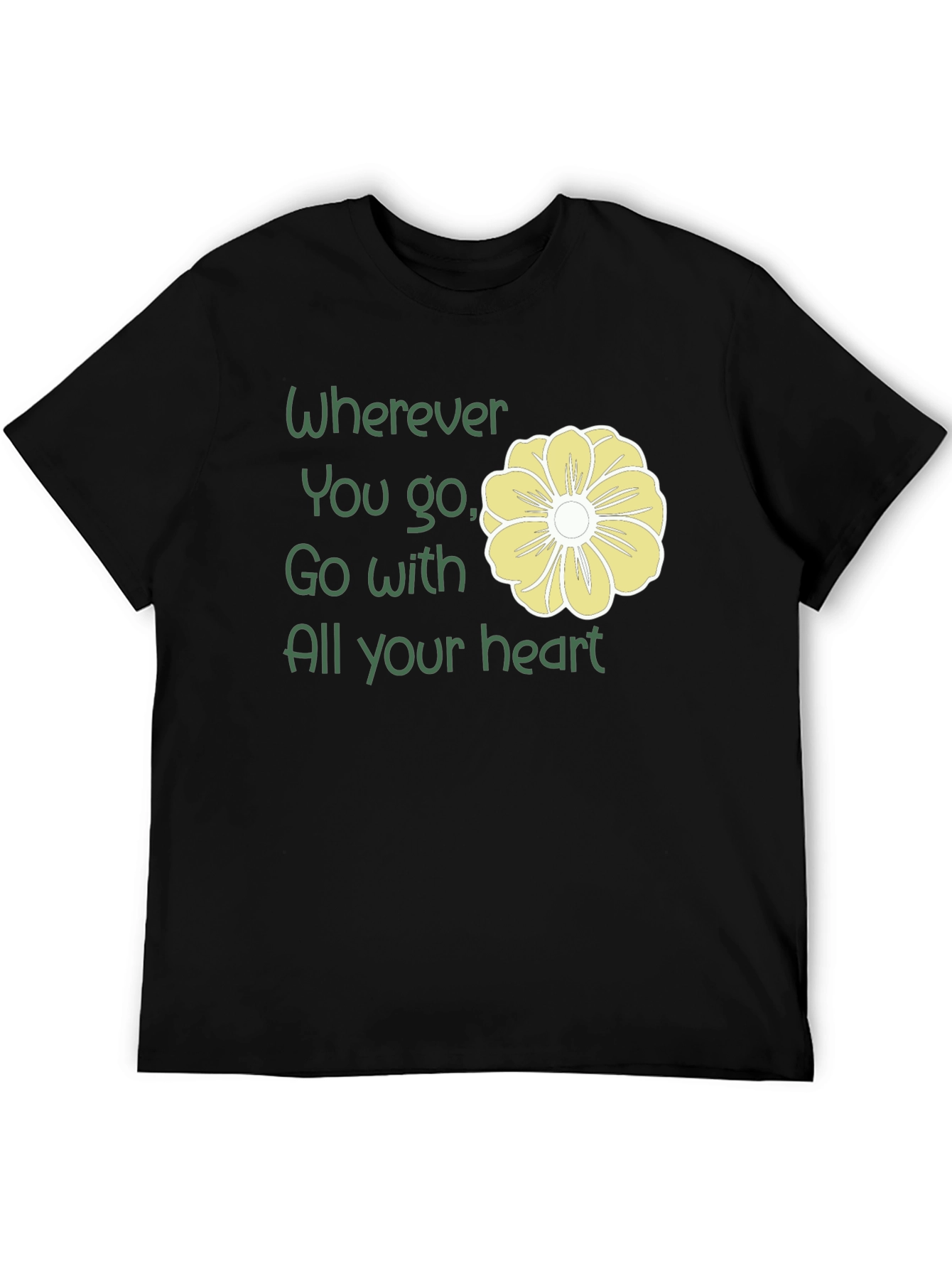 Wherever You Go T-Shirt with Floral Accent