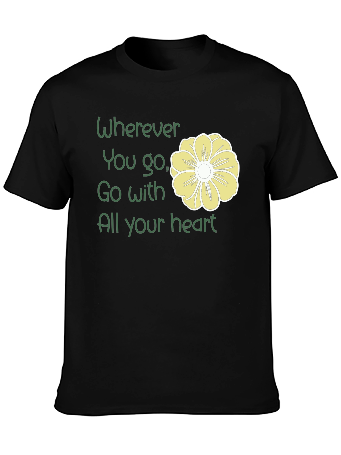 Wherever You Go T-Shirt with Floral Accent