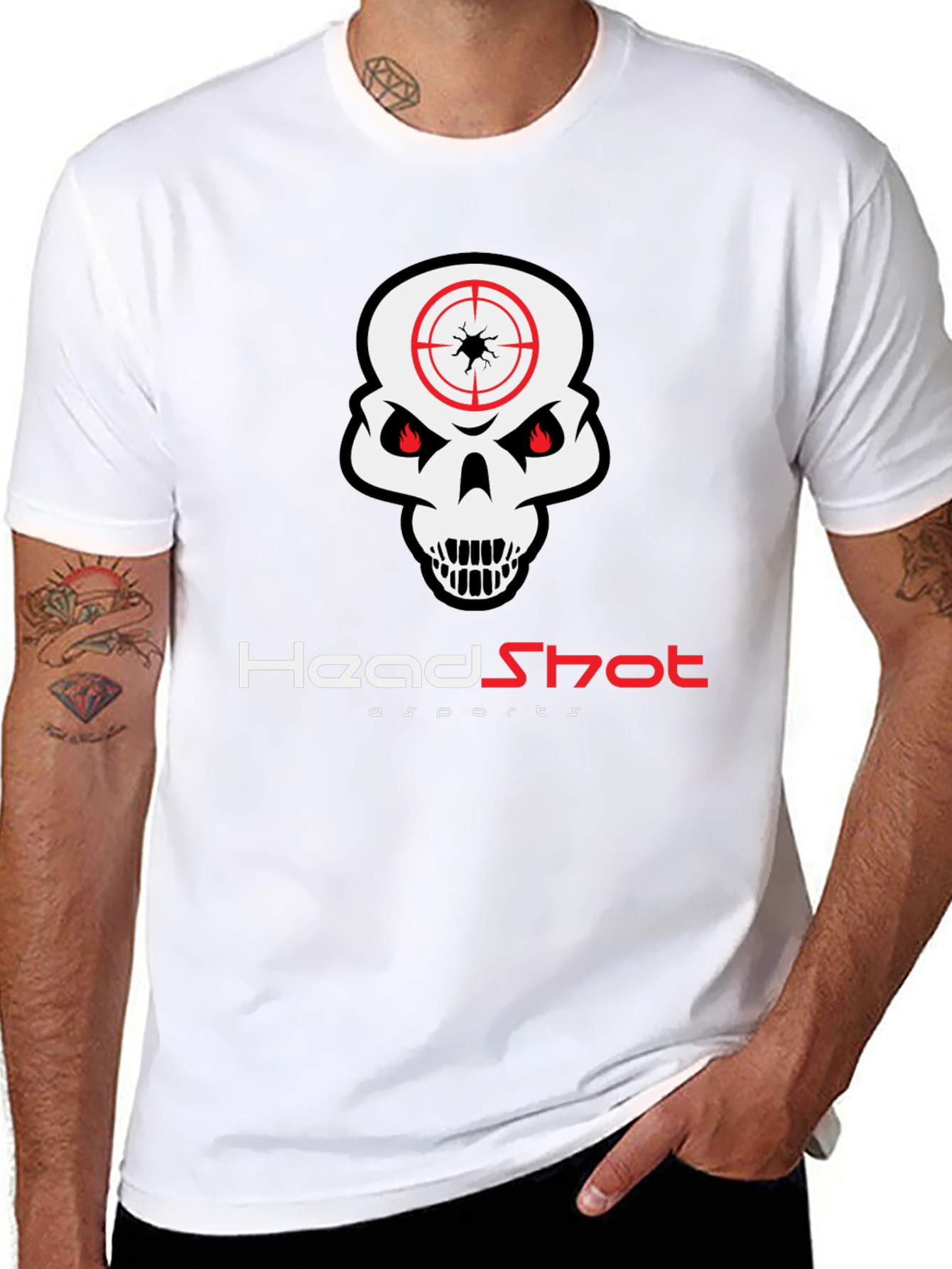Headshot Esports Graphic T-Shirt - Skull Design