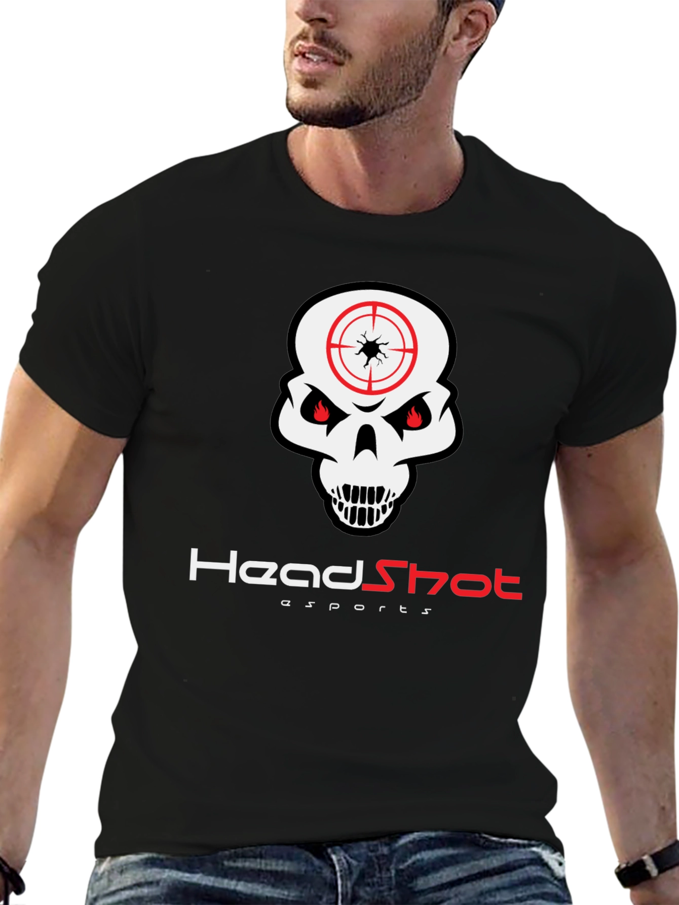Headshot Esports Graphic T-Shirt - Skull Design
