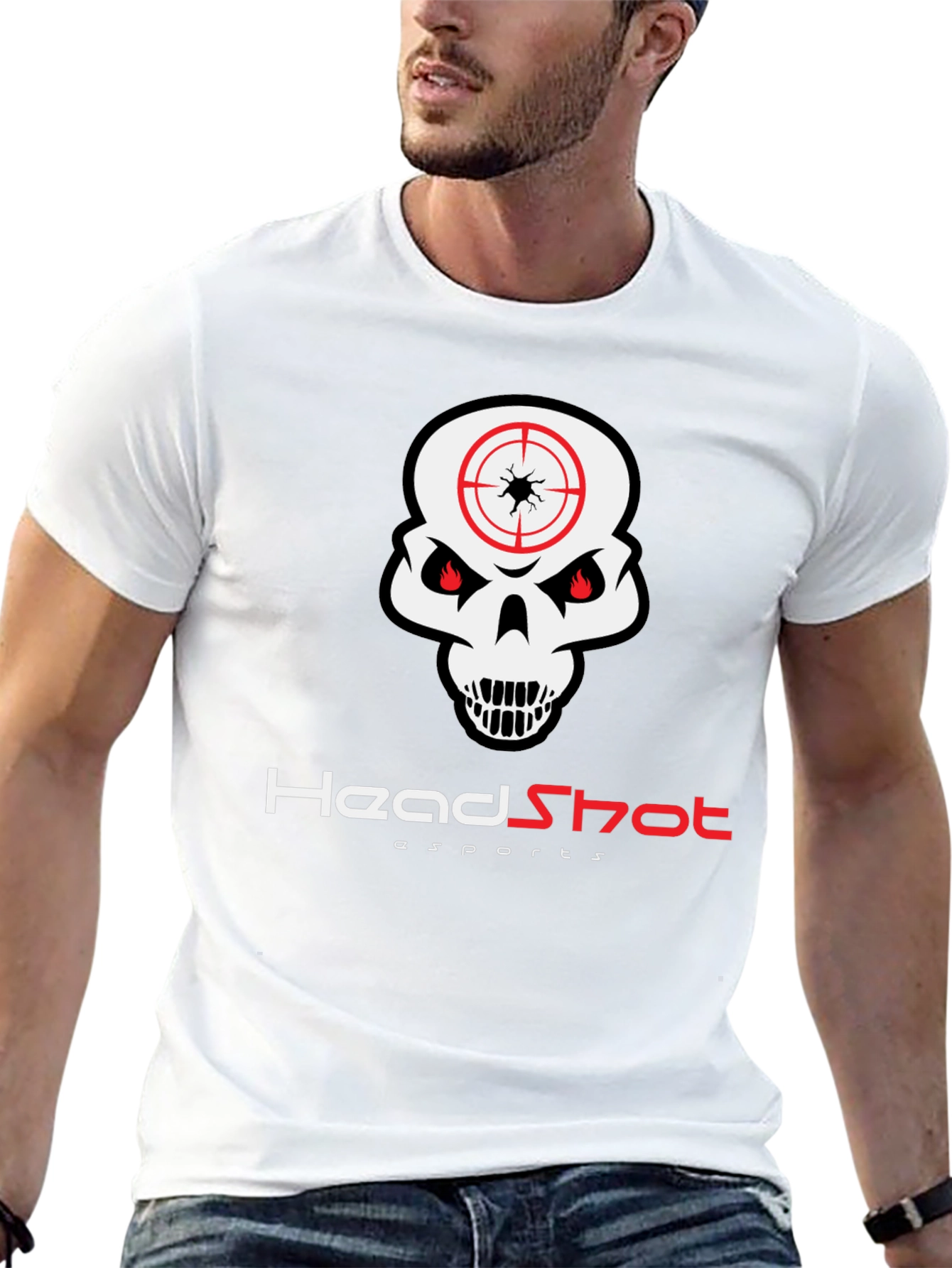Headshot Esports Graphic T-Shirt - Skull Design