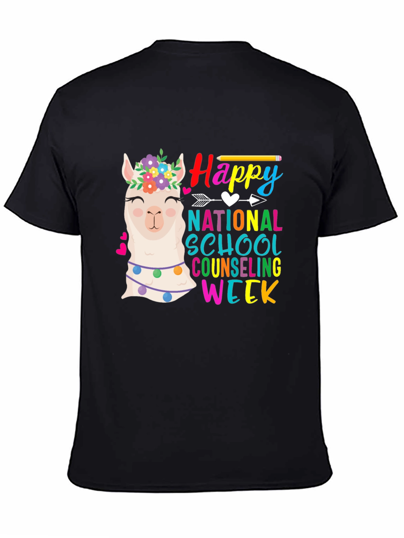 Happy National School Counseling Week Llama T-Shirt