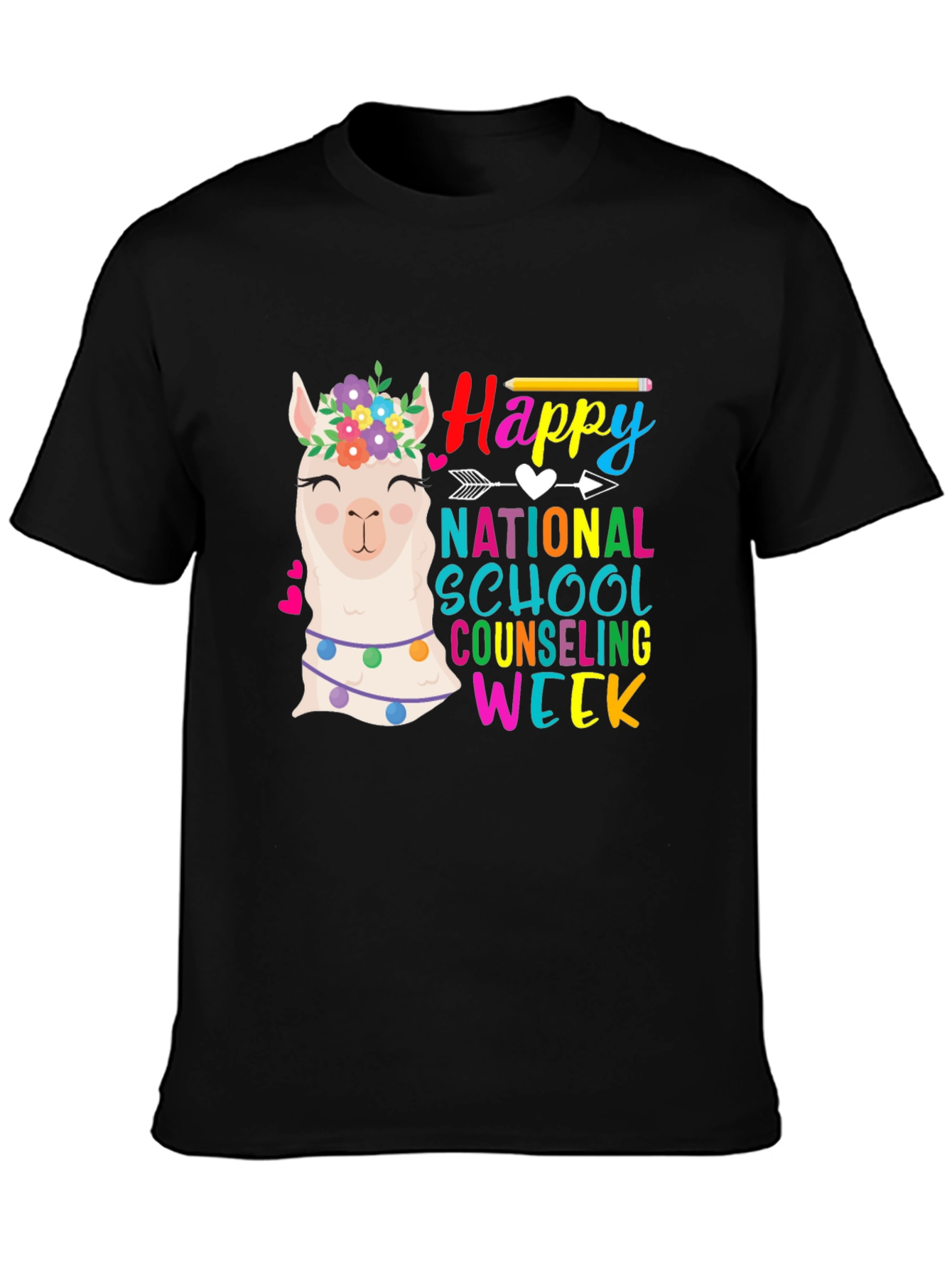 Happy National School Counseling Week Llama T-Shirt