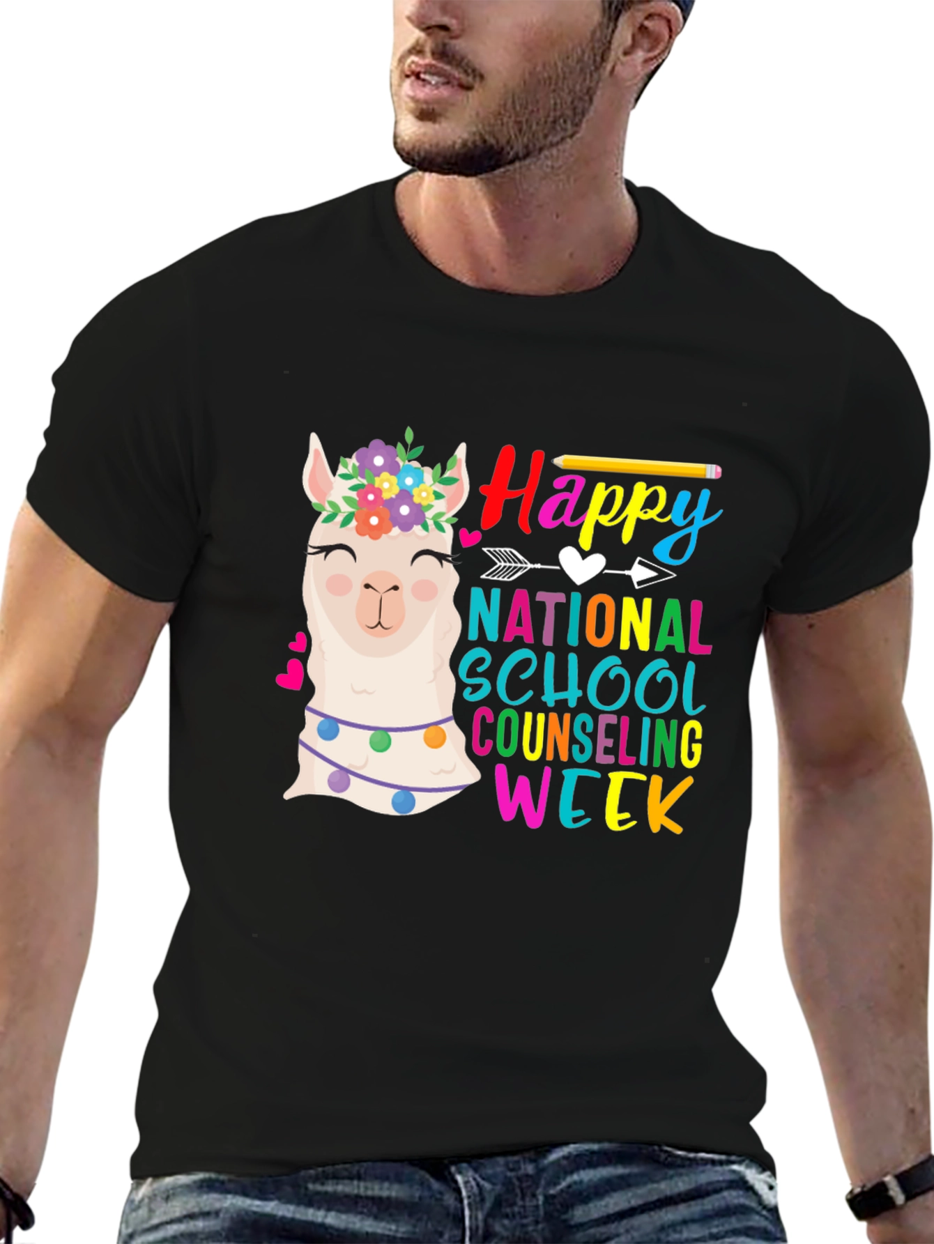 Happy National School Counseling Week Llama T-Shirt