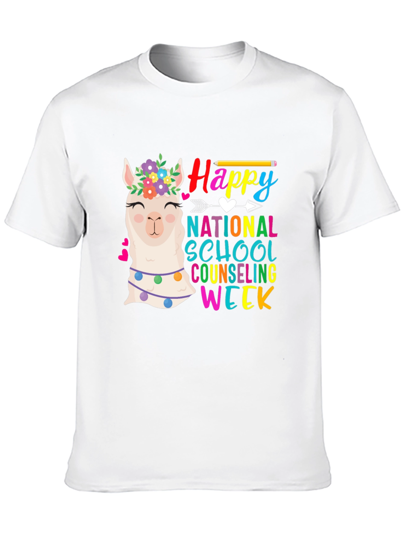 Happy National School Counseling Week Llama T-Shirt