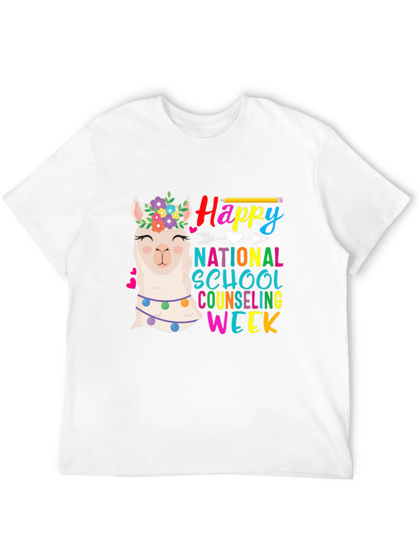 Happy National School Counseling Week Llama T-Shirt
