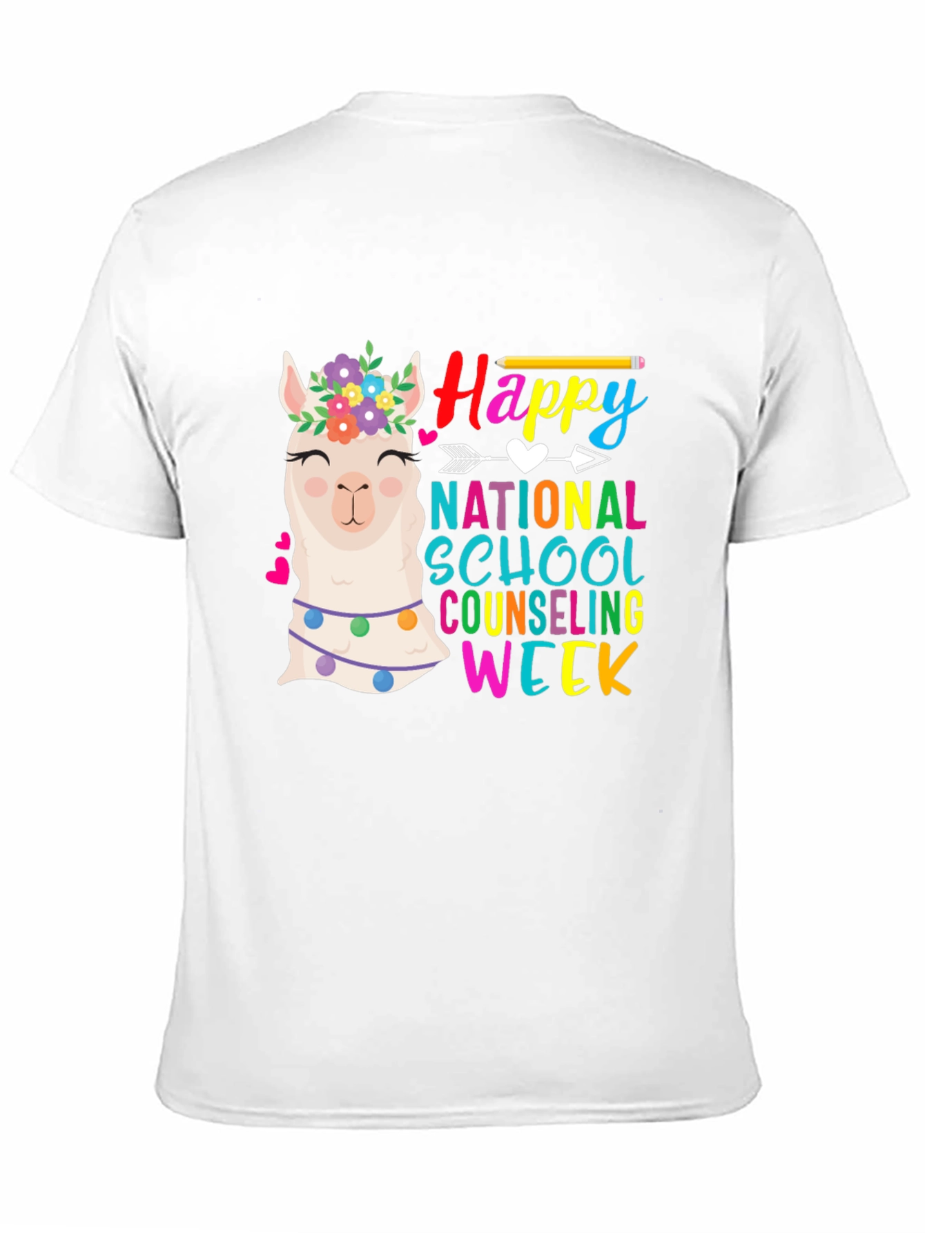 Happy National School Counseling Week Llama T-Shirt