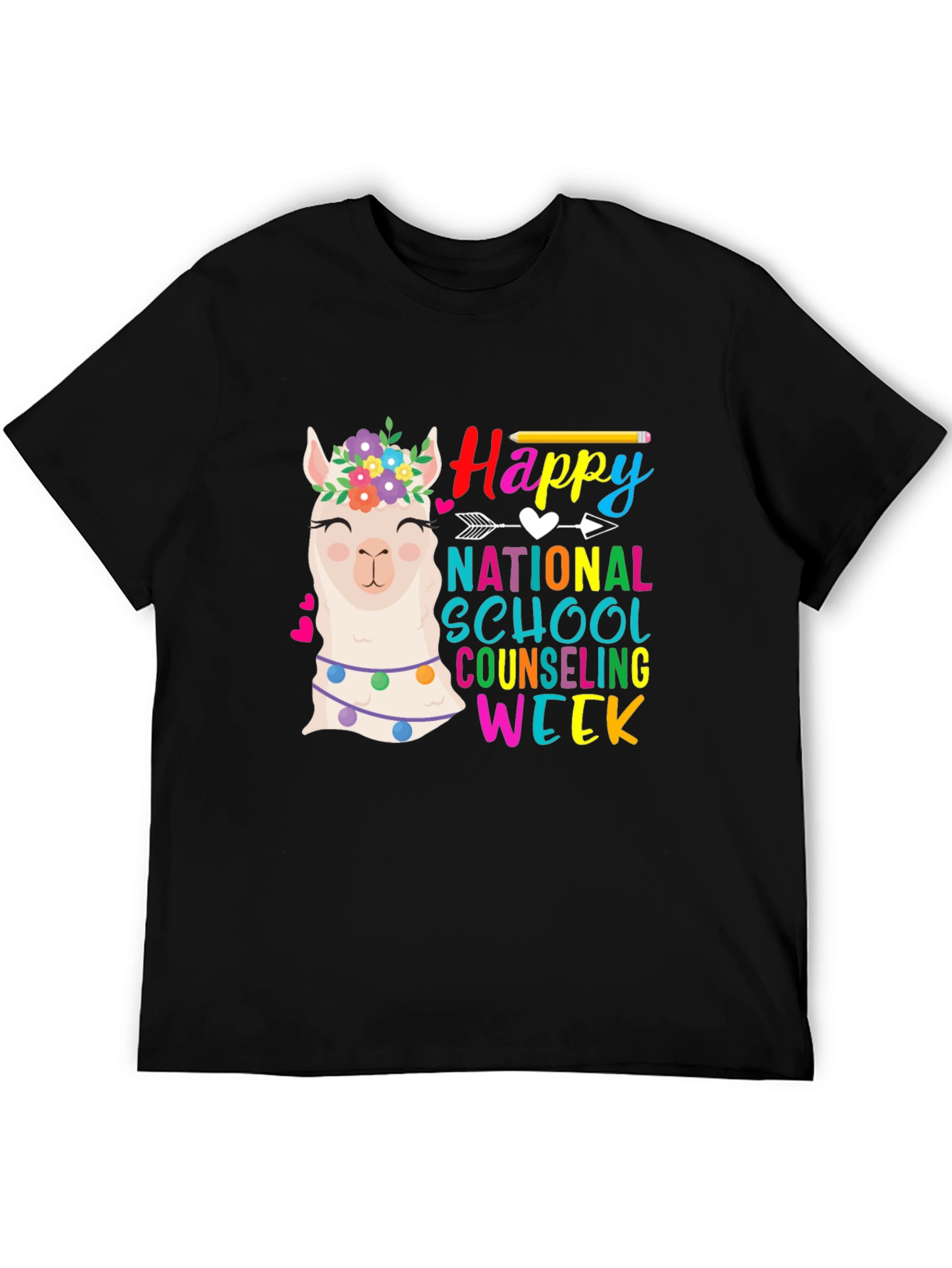Happy National School Counseling Week Llama T-Shirt