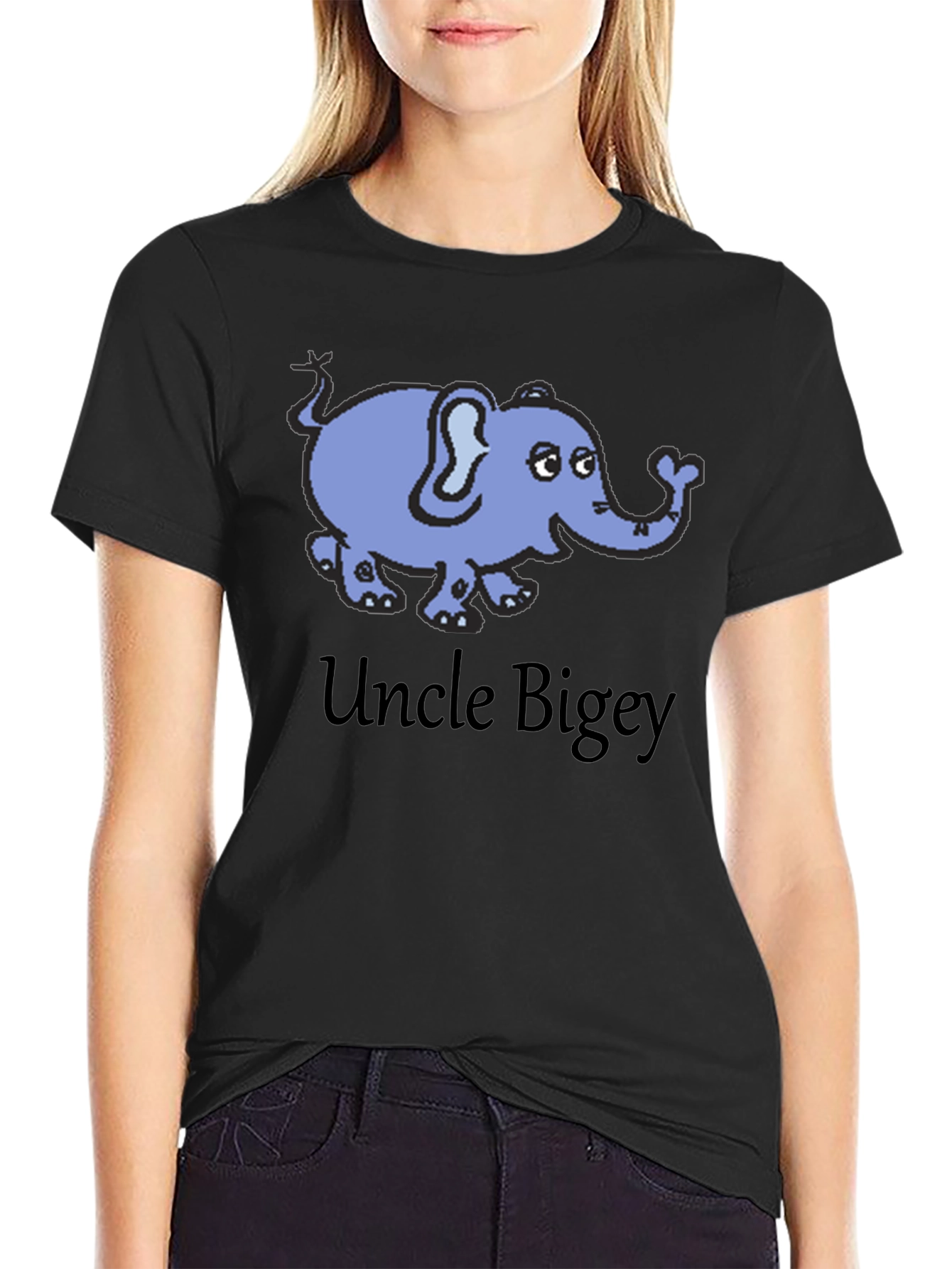 Uncle Bigey Elephant Cartoon T-Shirt