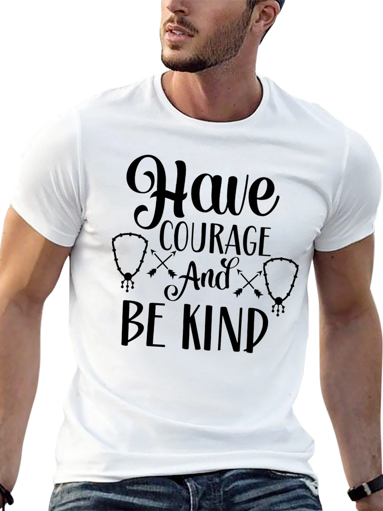 Have Courage Be Kind Graphic Tee - Black T-Shirt