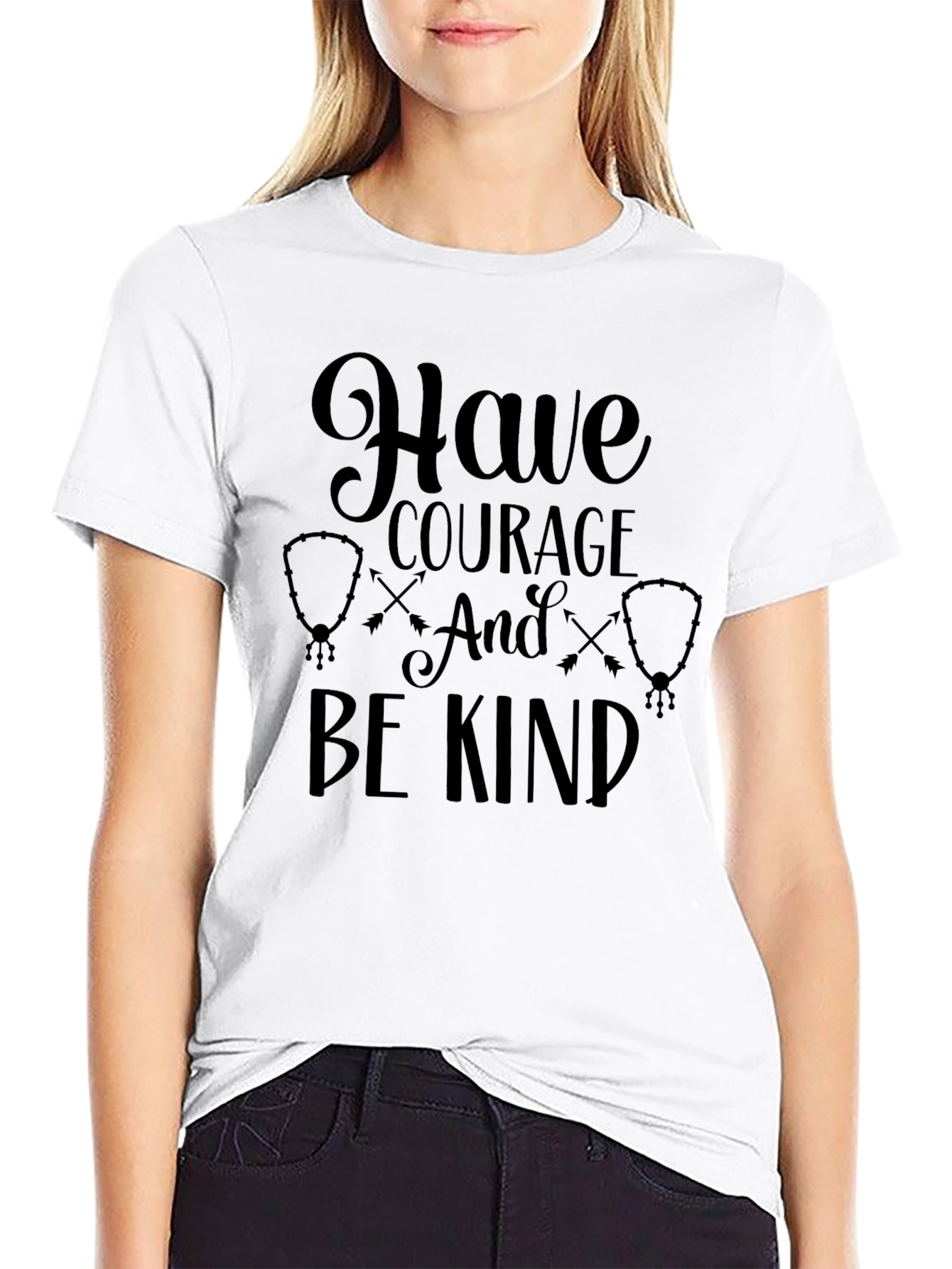 Have Courage Be Kind Graphic Tee - Black T-Shirt
