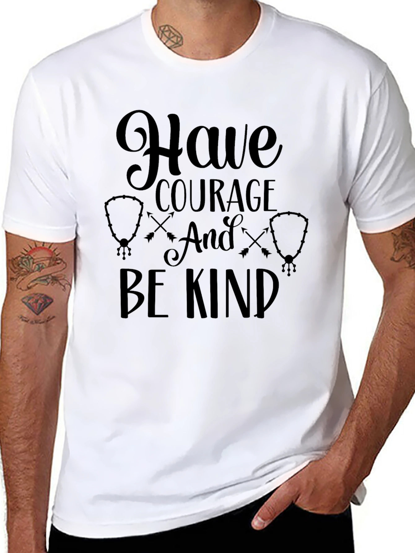 Have Courage Be Kind Graphic Tee - Black T-Shirt