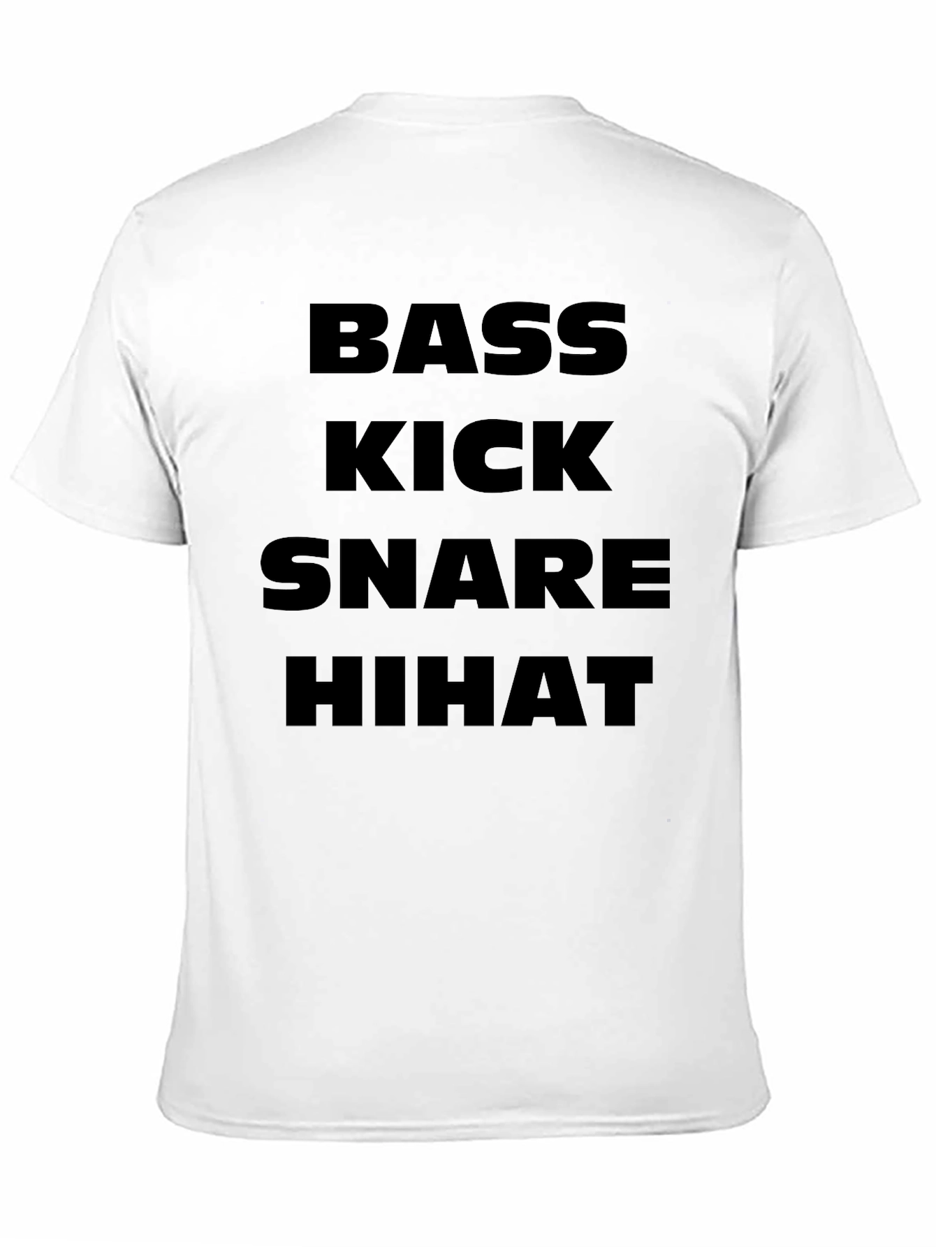 Bass Kick Snare HiHat Black T-Shirt