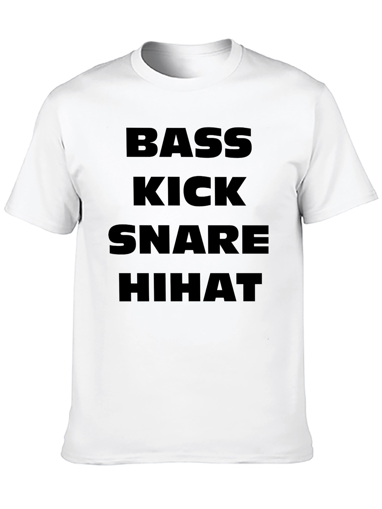 Bass Kick Snare HiHat Black T-Shirt
