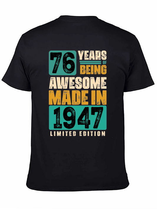76 Years Awesome T-Shirt Made in 1947 Limited Edition