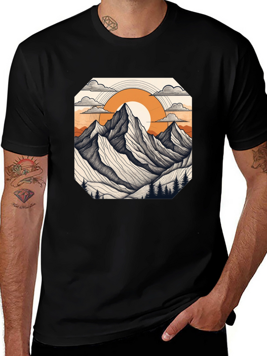 Mountain Peak Graphic Tee - Stylish Outdoor Adventure Shirt
