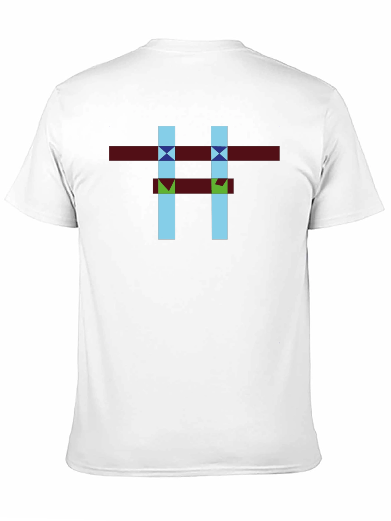 Abstract Geometric Design Black T-Shirt