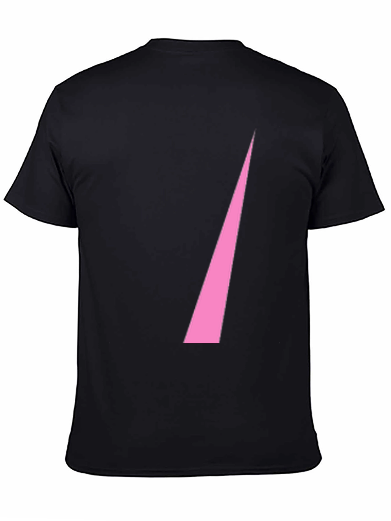 Pink Triangle Graphic Black T-Shirt