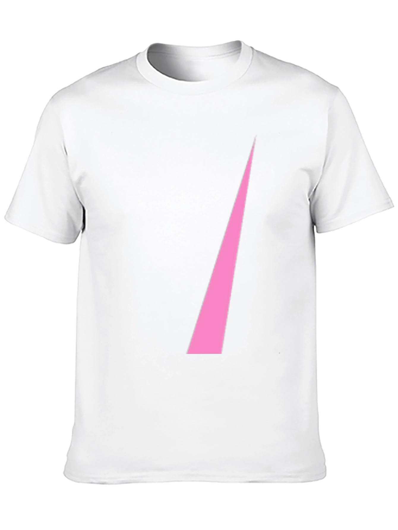 Pink Triangle Graphic Black T-Shirt