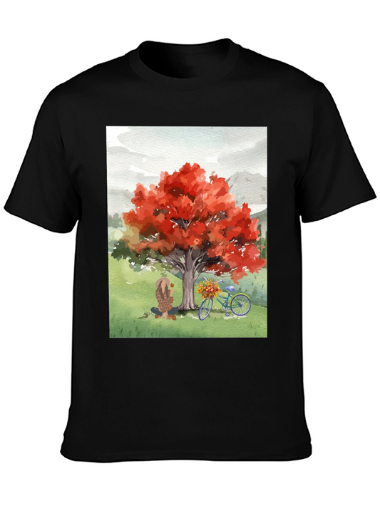 Autumn Tree Bike Graphic Tee