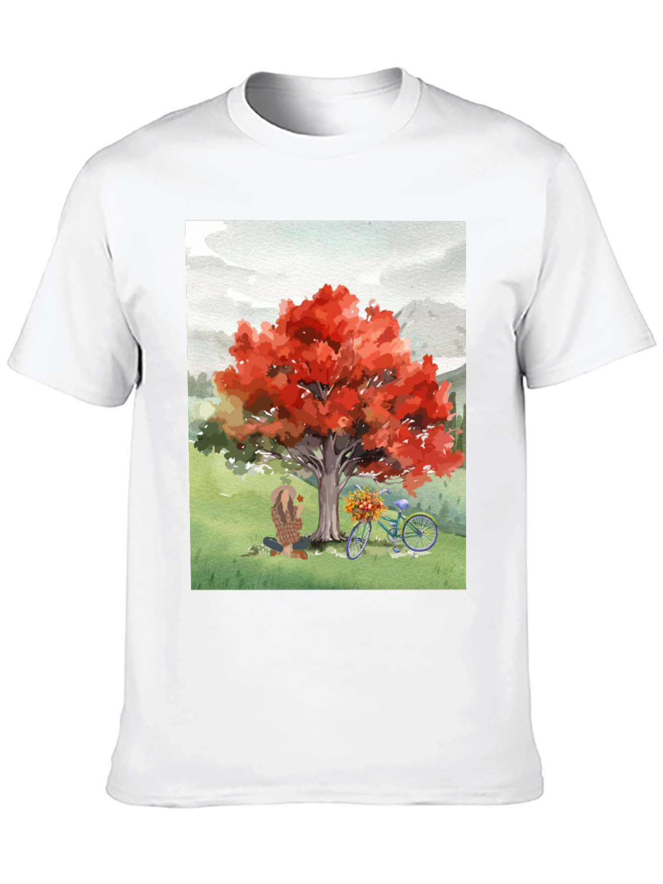 Autumn Tree Bike Graphic Tee
