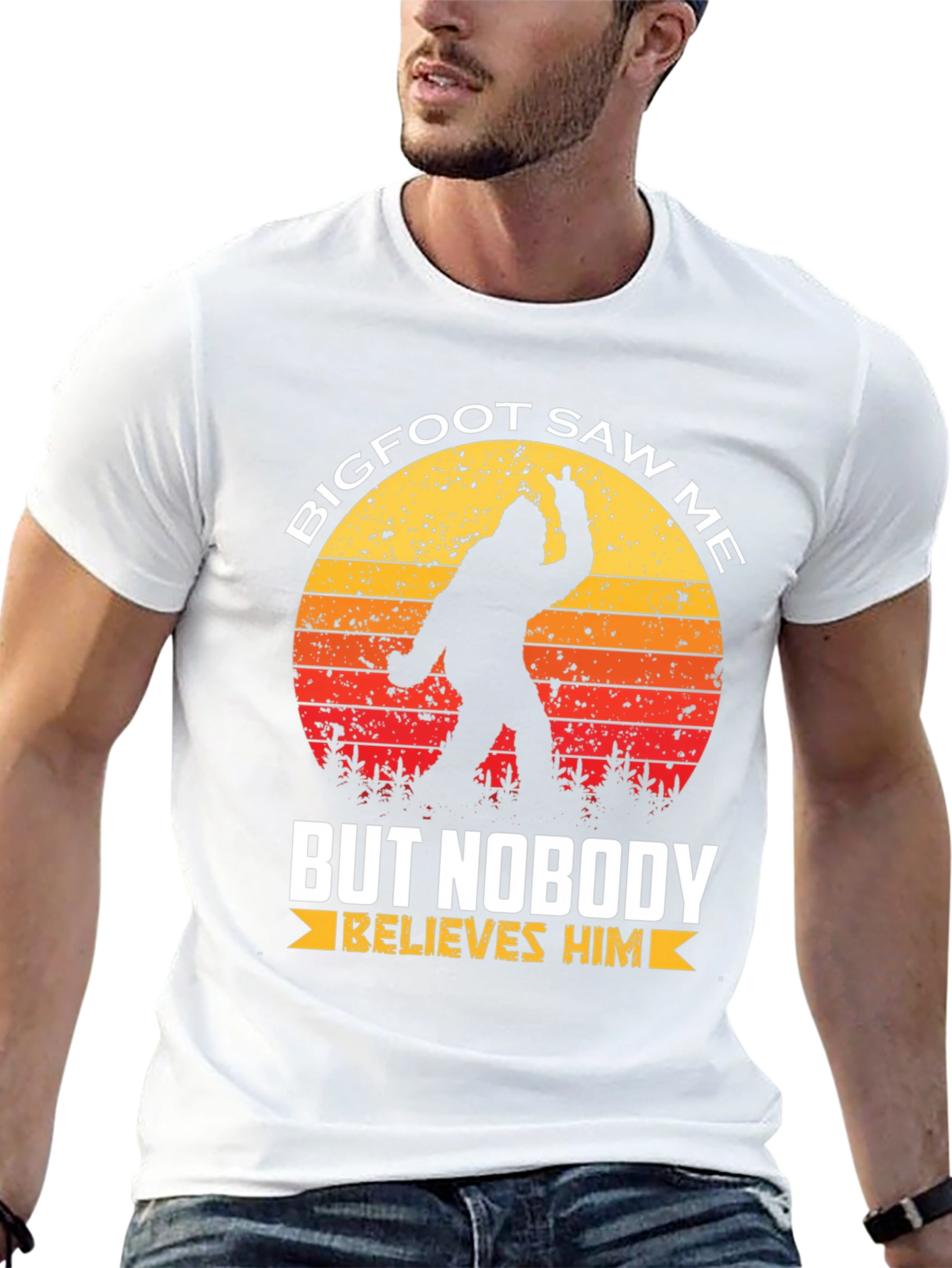 Bigfoot Saw Me T-Shirt - Novelty Graphic Tee