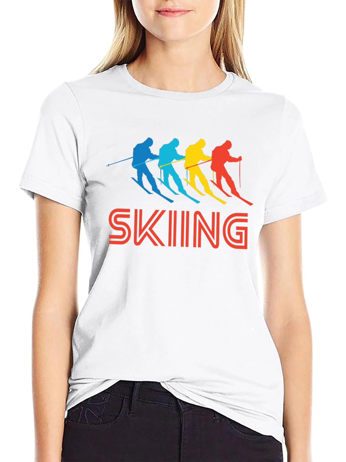 Retro Skiing Graphic Tee