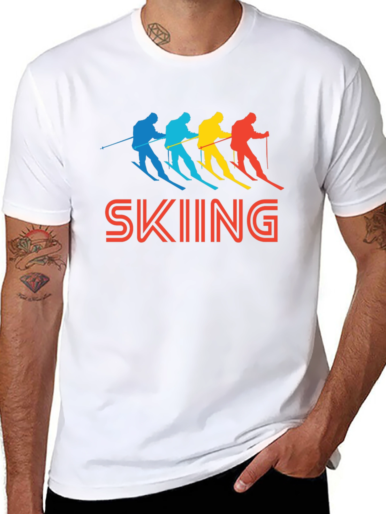 Retro Skiing Graphic Tee
