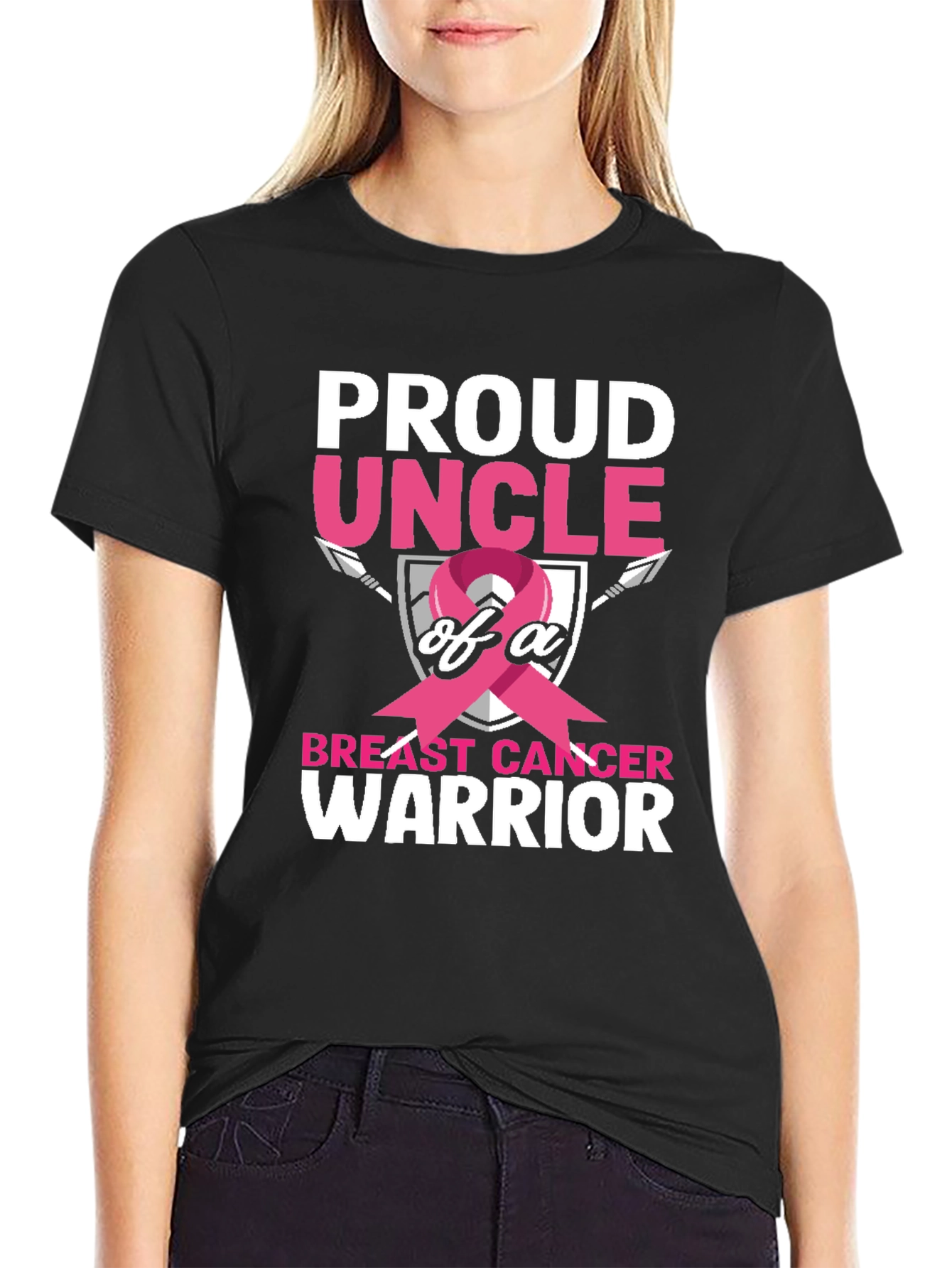 Proud Uncle Breast Cancer Warrior T-Shirt